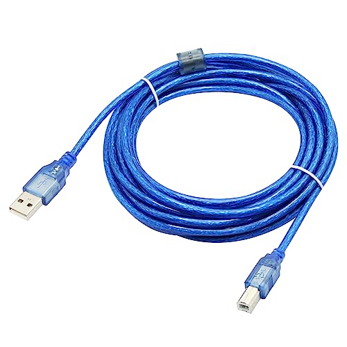 16.4FT USB 2.0 Printer Cable - High Speed USB 2.0 A Male to B Male Cord for HP, Epson, Canon, Dell, Brother, Samsung Printers, Copiers & Scanners | Reliable Connectivity for Office, Home & Business Use