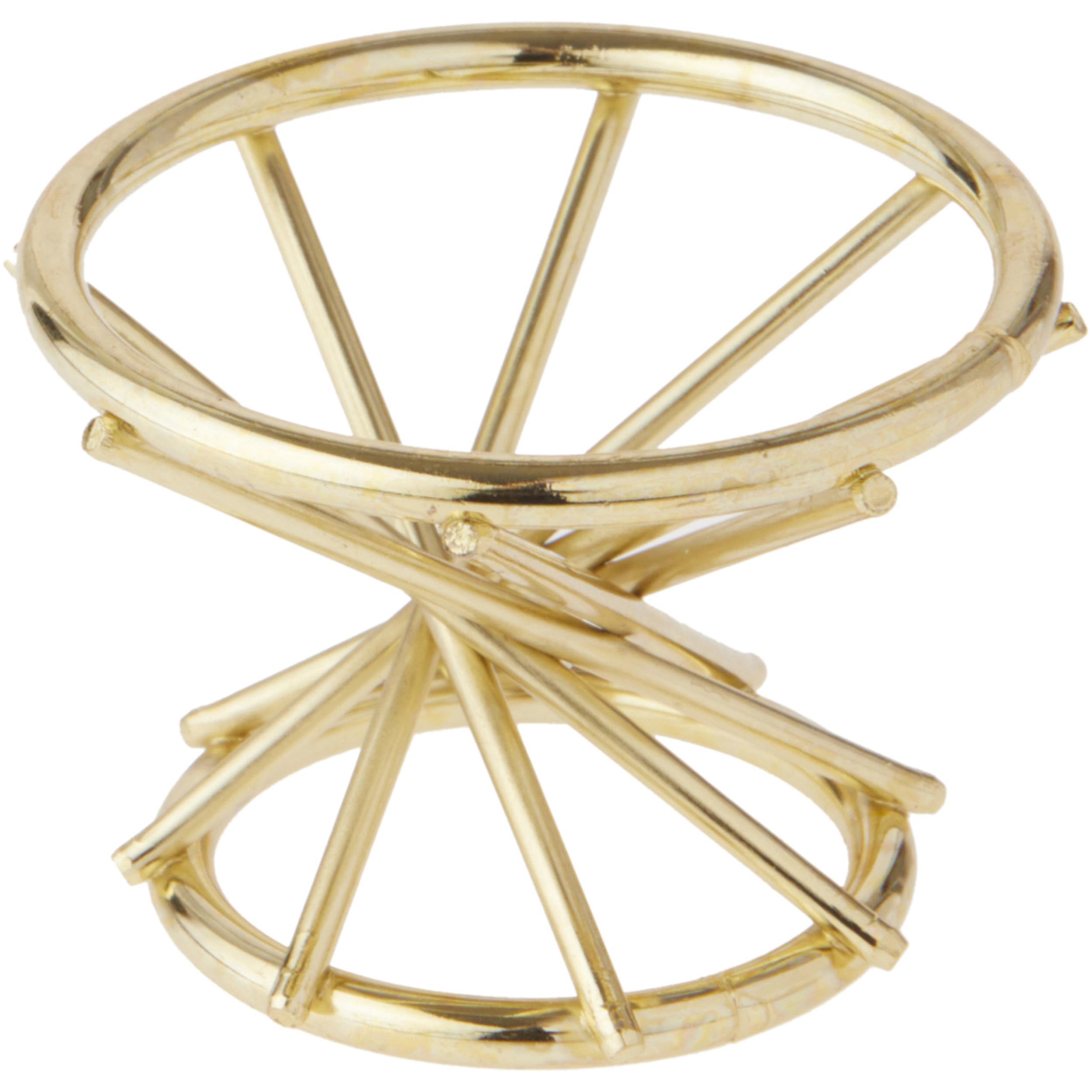 Bard's Brass-Toned Egg Stand Holder with Swirl Legs - 2 Inch Diameter, Set of 3 - Perfect for Easter Decor, Kitchen Display & Table Centerpieces