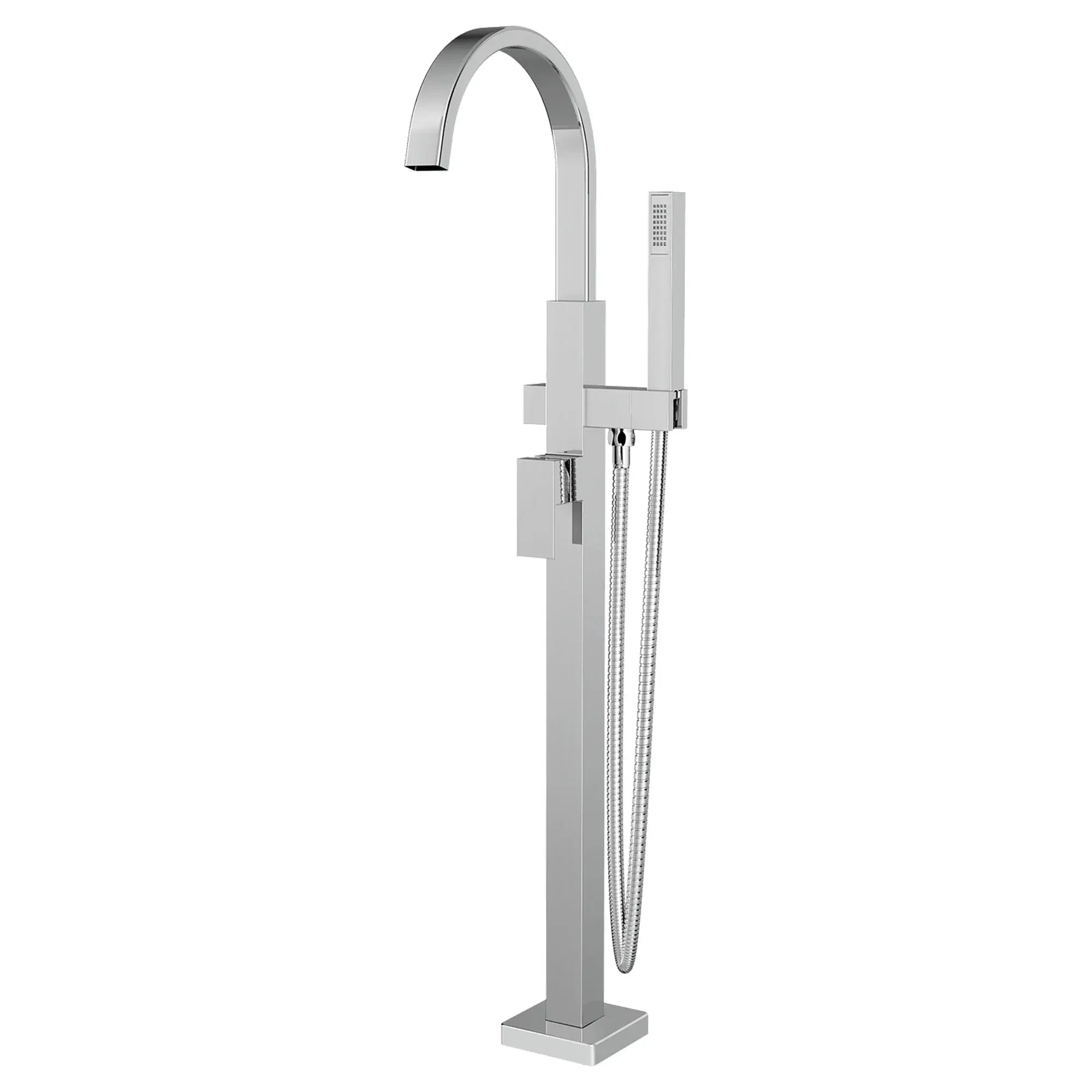 Modern Square Freestanding Bathtub Faucet with Lever Handle - Compatible with Flash® Rough In Valve - Perfect for Luxury Bathroom Renovations and Spa-Like Retreats