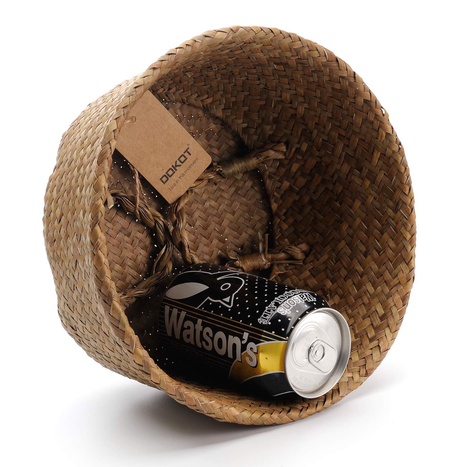 DOOKOT Woven Seagrass Storage Basket with Handles - 7