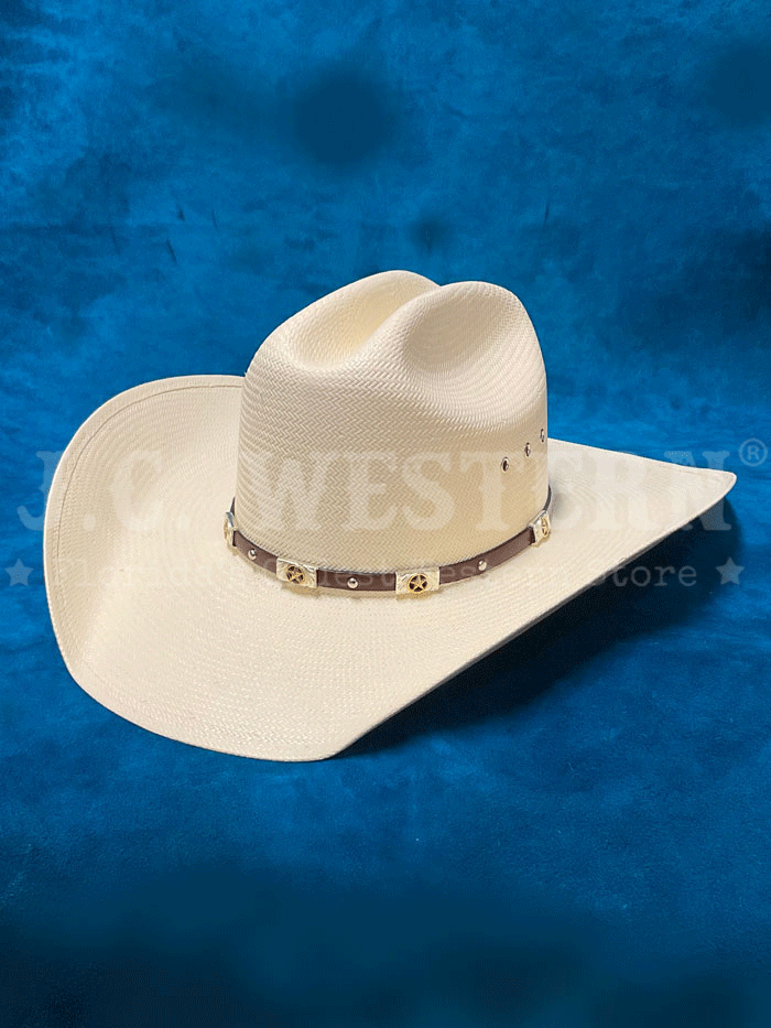 Larry Mahan MS2442ALAL 10X Alamo Straw Cowboy Hat Ivory - Western Style Hat for Men & Women - Perfect for Rodeo, Ranch Work, and Outdoor Adventures