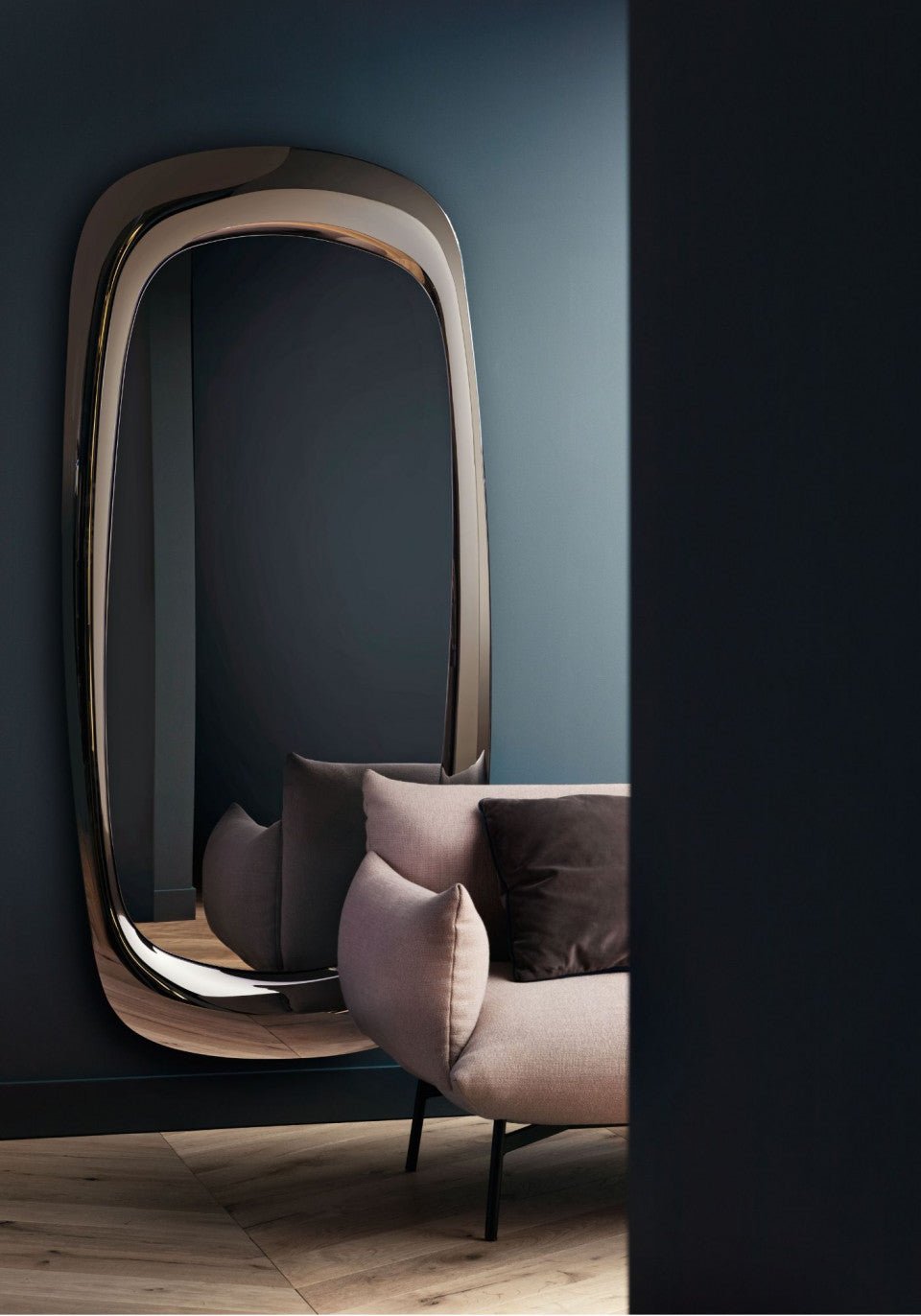 Midj Bold Mirror - Bauhaus Inspired Wall Mirror for Modern Home Decor | Perfect for Living Room, Bedroom & Entryway