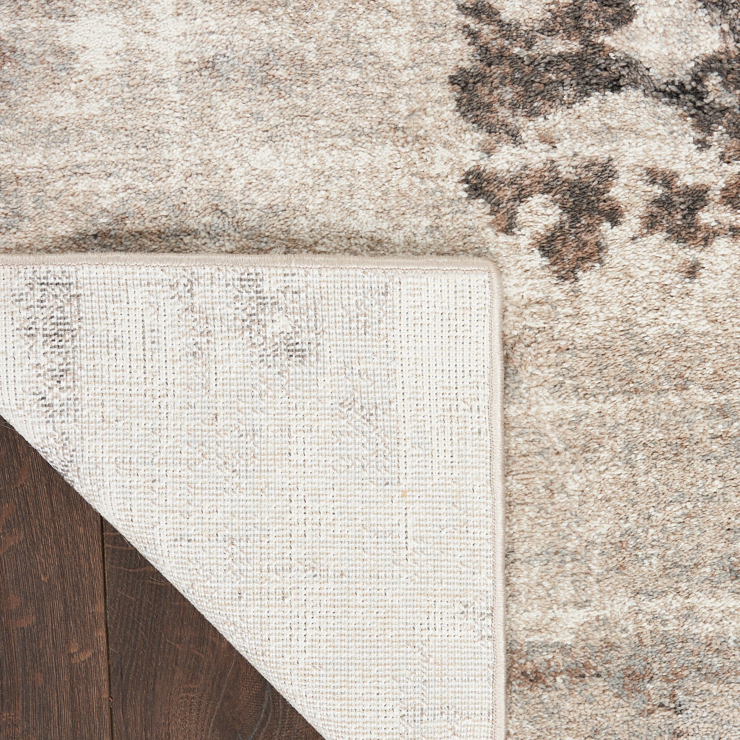 Nourison American Manor 5'3 x 7'3 Ivory/Mocha Modern Indoor Area Rug - Perfect for Living Room, Bedroom & Office Decor