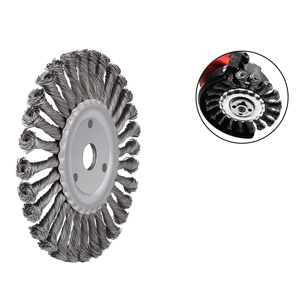 7 Inch Knotted Twist Wire Wheel Brush with 7/8