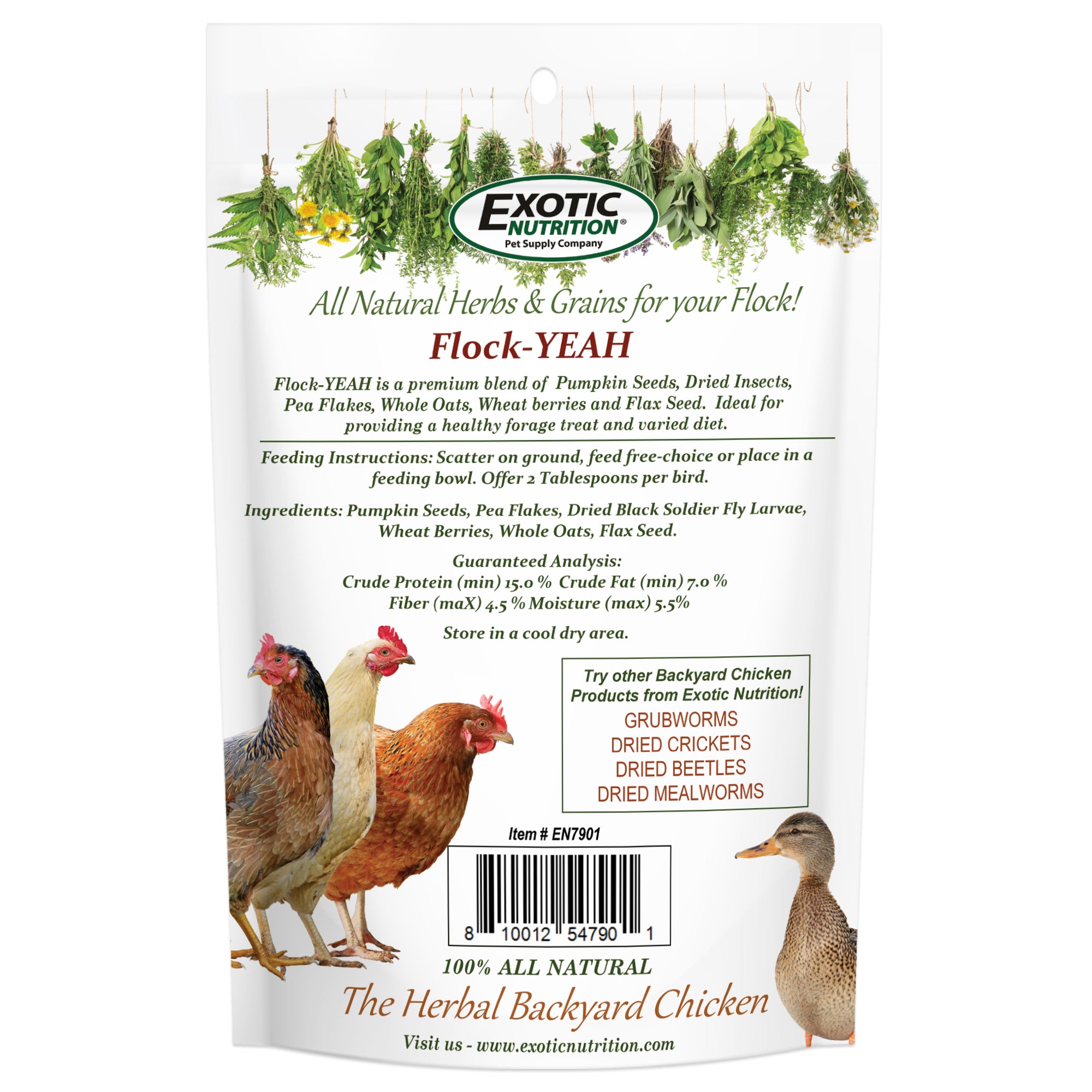 Flock Yeah Backyard Chicken Treat - 10 oz Natural Snack for Hens & Roosters - Perfect for Training, Rewarding & Bonding with Your Poultry