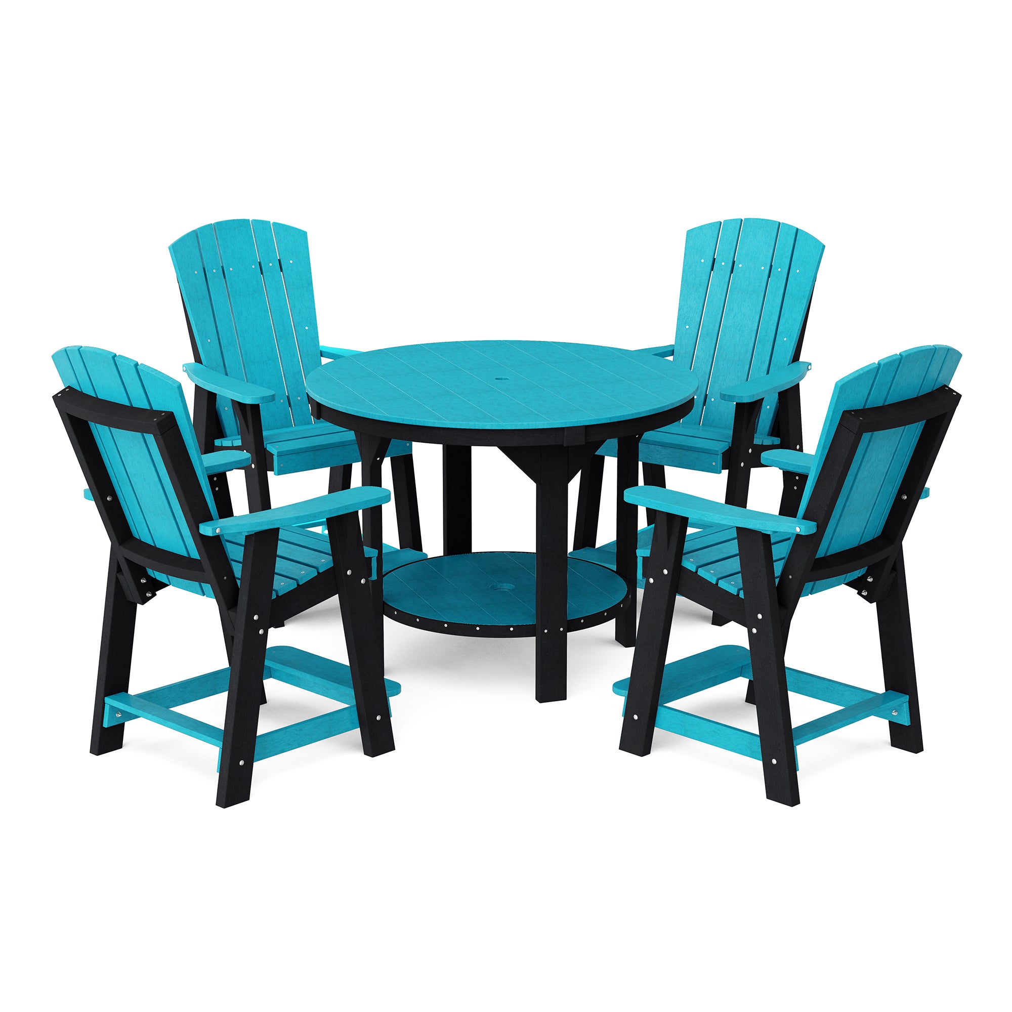 Heritage 5-Piece 48-Inch Pub Counter Height Dining Set - Perfect for Kitchen Islands, Breakfast Bars & Small Space Entertaining