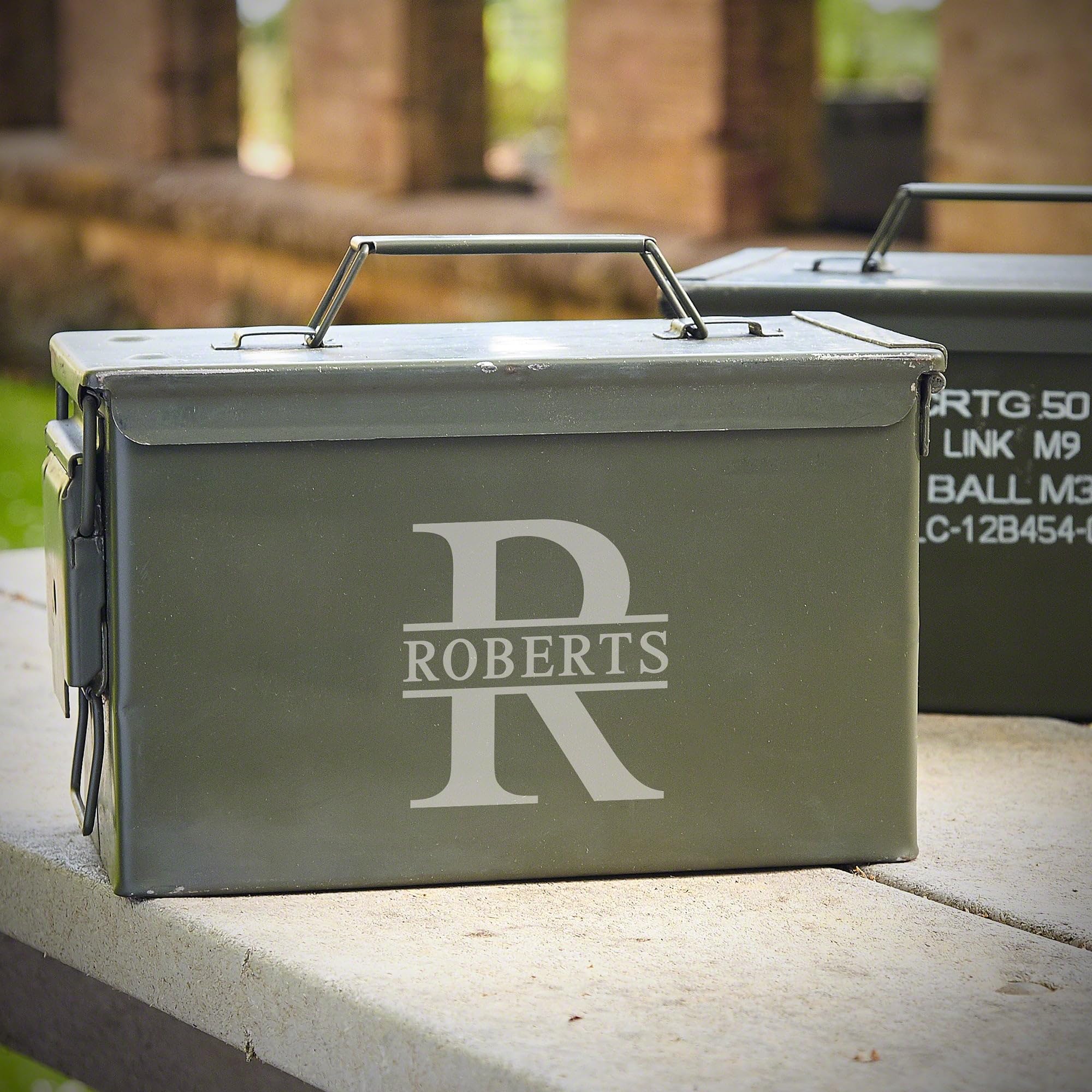 HomeWetBar Maverick Personalized 50 Cal Military Ammo Can - Durable Metal Storage Box for Ammunition, Survival Gear & Collectibles - Perfect for Gun Range, Hunting & Outdoor Adventures