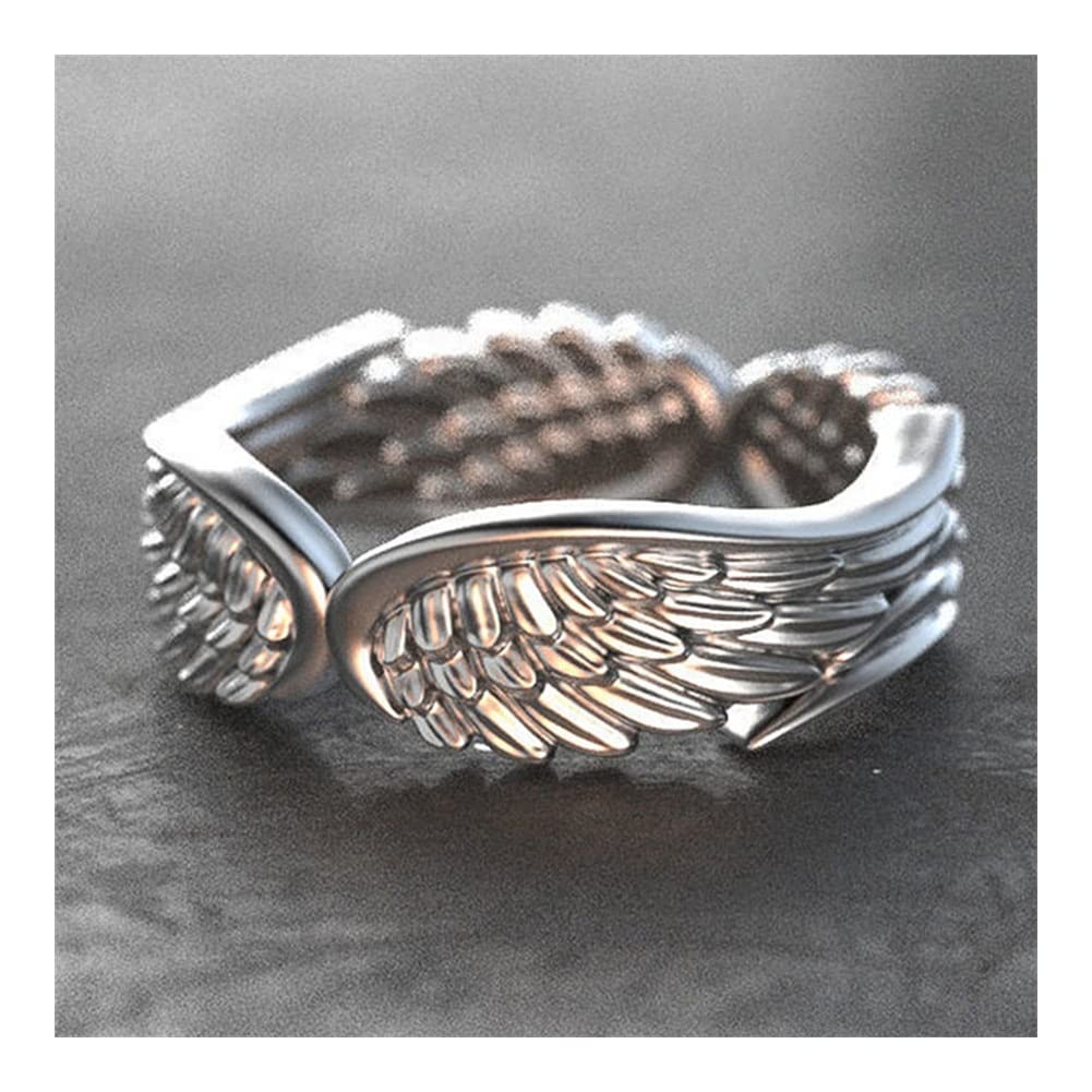 Elegant Silver Plated Wing Rings for Women - Simple & Stylish Romantic Jewelry Gift for Her - Perfect for Parties, Date Nights & Everyday Fashion Accessories