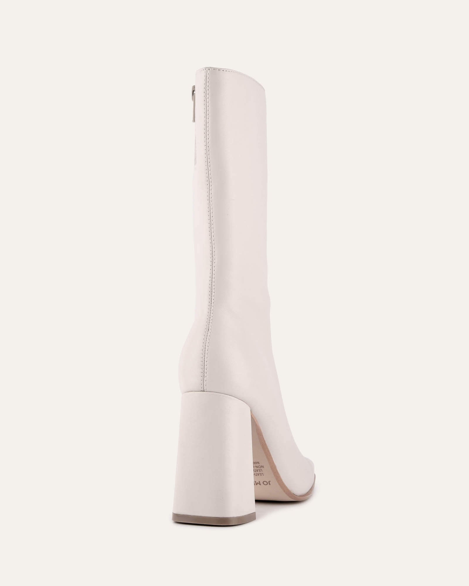 Premium Off-White Leather Rush Calf Boots - Stylish & Comfortable Ankle Boots for Women | Perfect for Casual Outfits, Office Wear & Fall Fashion