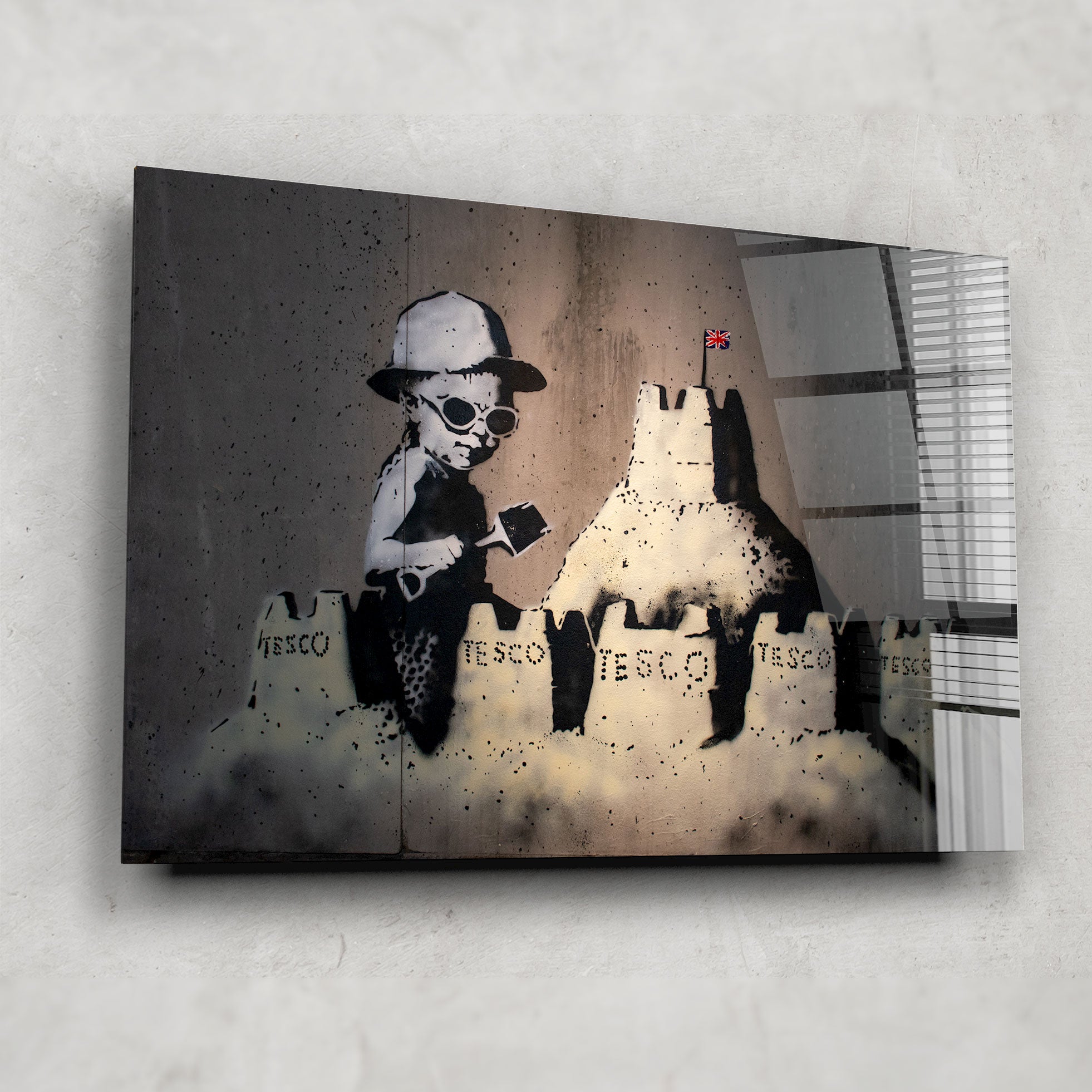 Banksy Tesco Sandcastles Art Print - Unique Street Art Decor for Home & Office | Perfect for Urban Art Lovers & Modern Interior Design