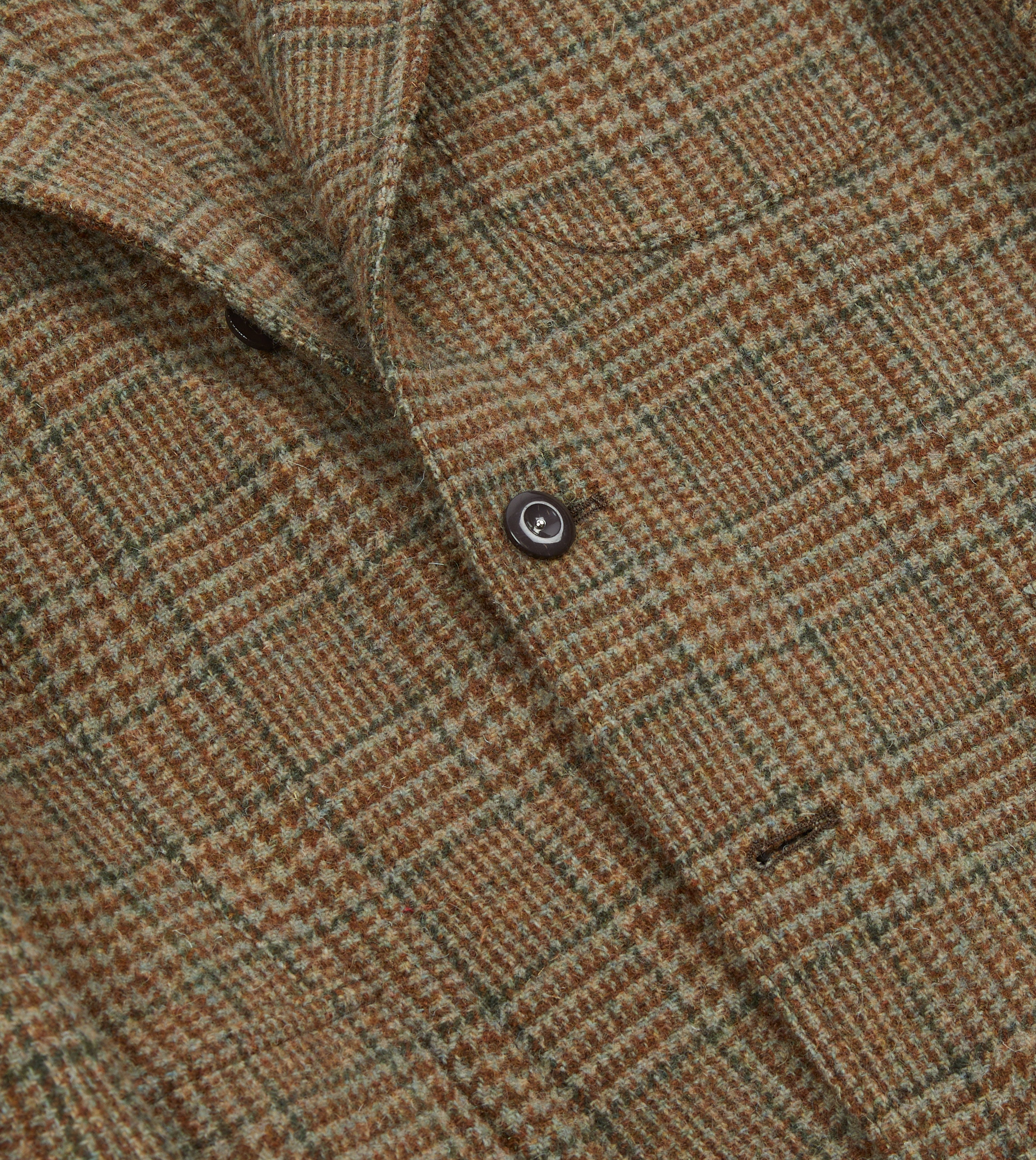 Brown Prince of Wales Check Shetland Tweed Blazer for Men - Classic Mk. VII Style for Business, Office & Formal Events