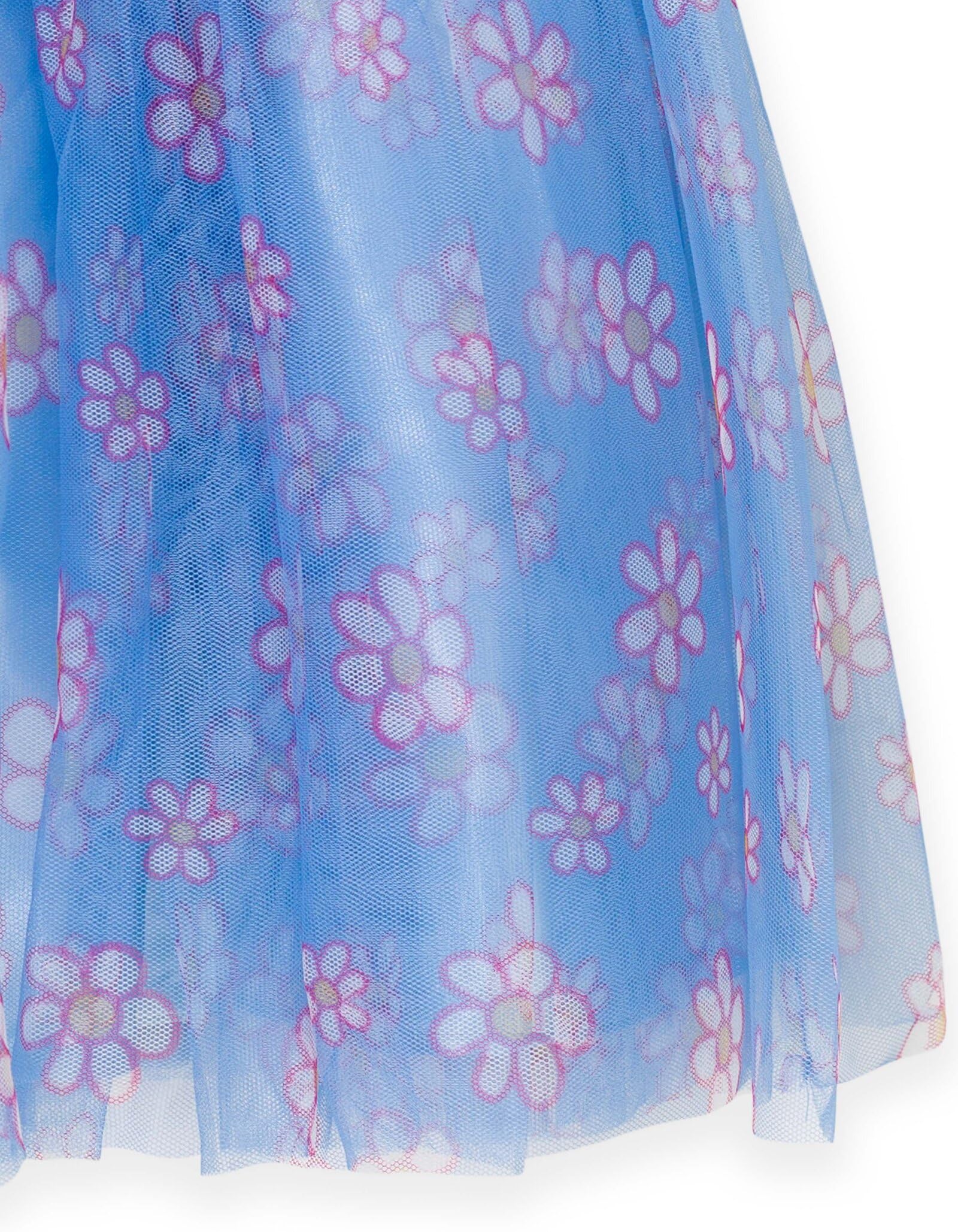 Bluey Coco Floral Infant Baby Girls T-Shirt & Tulle Mesh Skirt Set - Pink/Blue - 12 Months | Cute Outfit for Birthday, Photo Shoots & Special Occasions