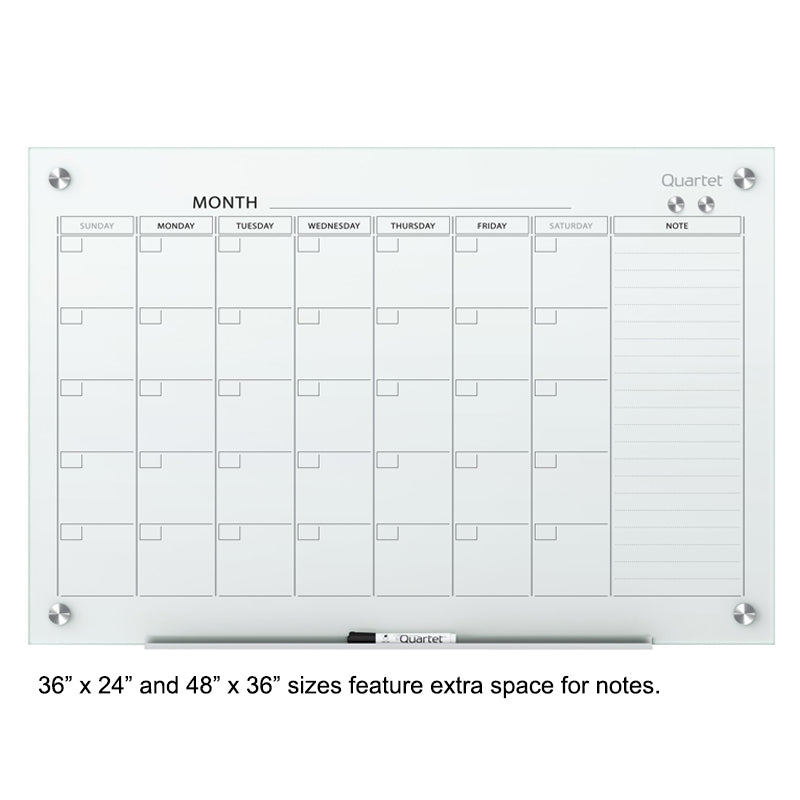 Magnetic Glass Monthly Planner - Reusable Dry Erase Calendar Board for Home, Office & School - Perfect for Scheduling, Organizing & Goal Tracking
