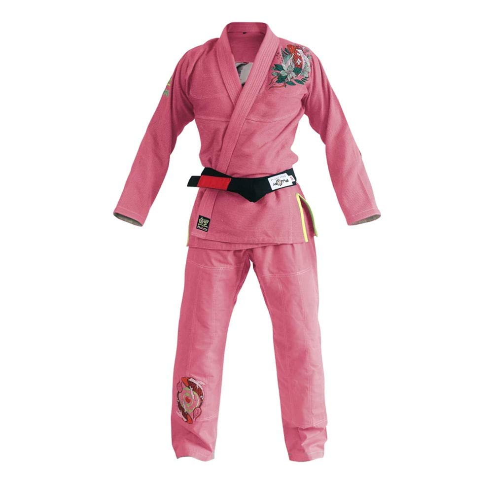 FLUORY Women's Brazilian Jiu Jitsu Gi - Lightweight BJJ Kimono Uniform for Ladies Training & Competition - Perfect for MMA, Grappling & No-Gi Transition Practice - Ideal for Gym Sessions, Martial Arts Classes and Tournament Fighting