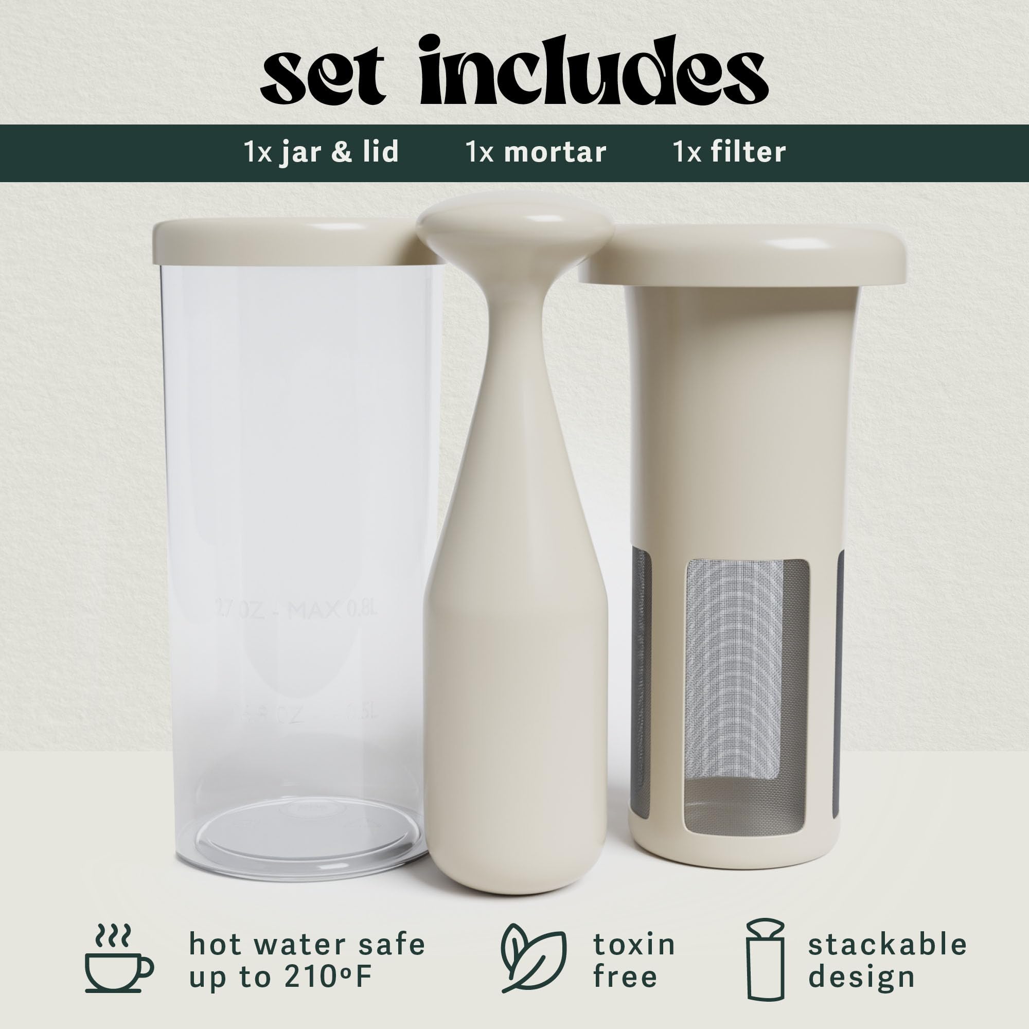 Vegan Milker MylkMaster Zero Waste - Manual Nut Milk Maker & Plant Strainer for Almond, Soy, Oat Milk - Creamy Homemade Nutmilk & Whole Bean Coffee - Perfect for Zero Waste Kitchen & Healthy Vegan Lifestyle