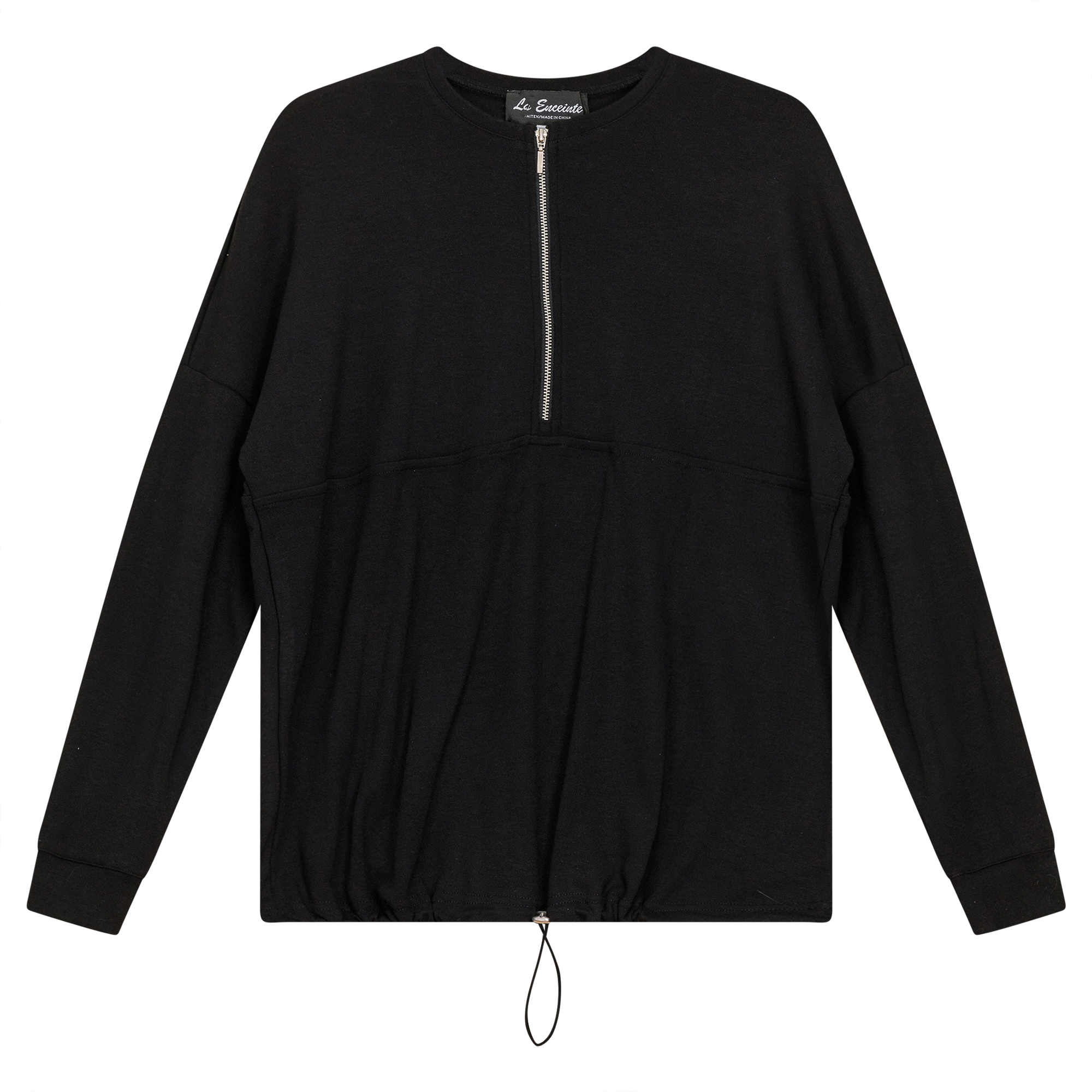 Maternity Henley Bungee Sweatshirt - Comfortable Stretch Nursing Top for Pregnant Women | Perfect for Casual Wear & Breastfeeding