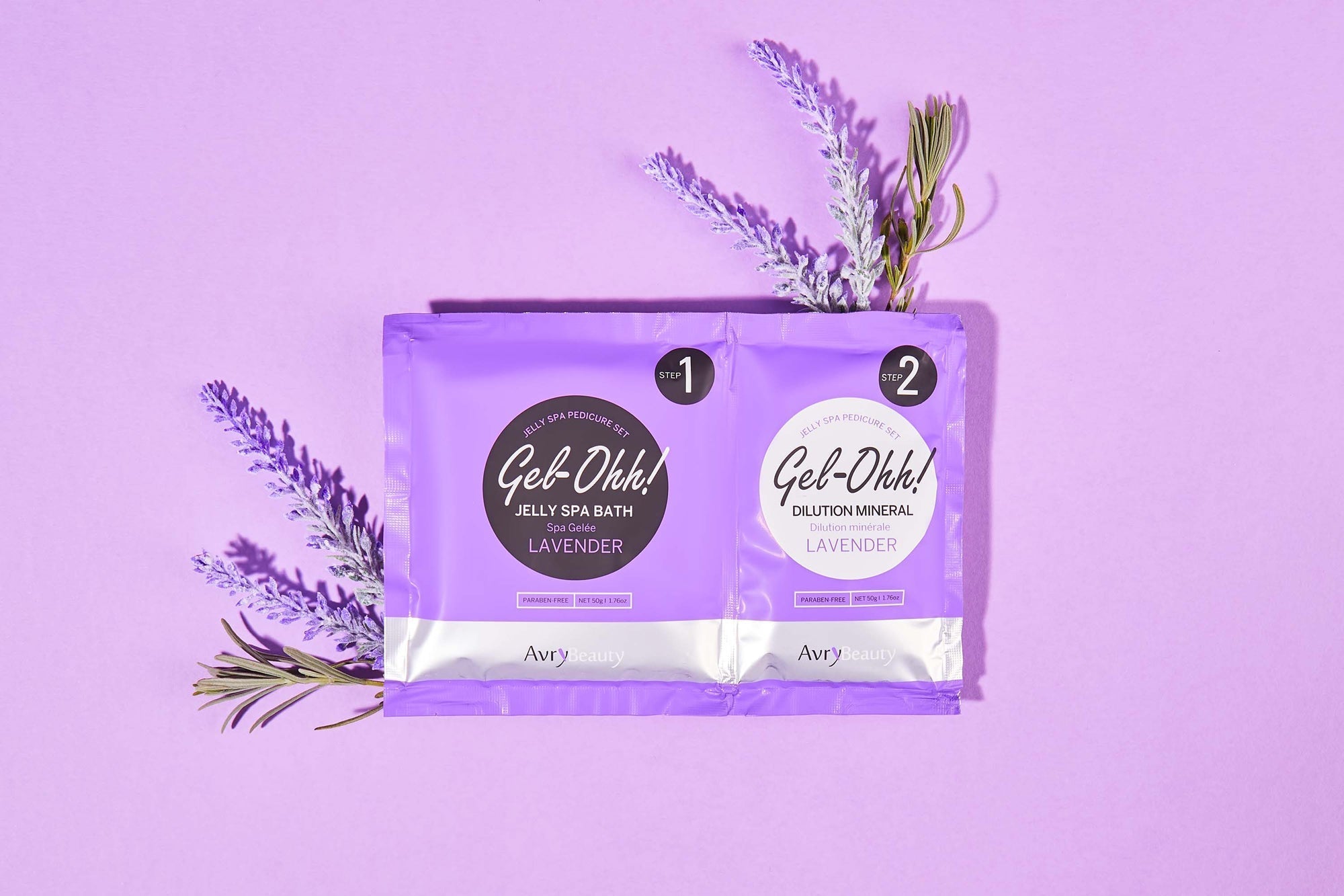 Avry Beauty Gel Ohh! Jelly Spa Pedicure Bath for Feet - Lavender Scented Relaxing Foot Soak for Soft Skin, Cracked Heels & Calluses - Perfect for Home Spa, Self Care & Gift Giving