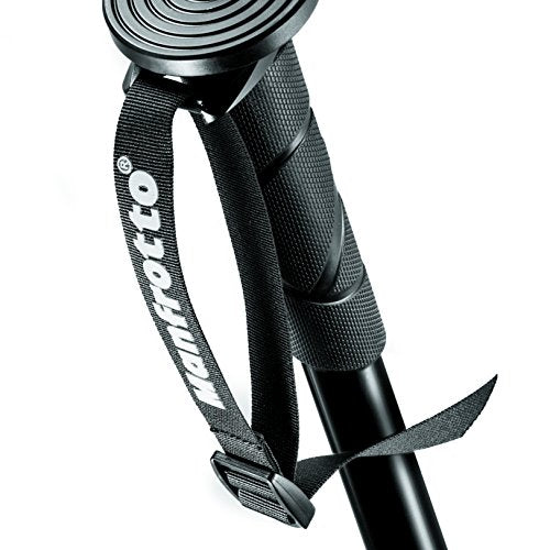Manfrotto Compact Aluminum Monopod with Quick Release Plate - Lightweight & Adjustable Camera Stand for DSLR, Mirrorless, and Video Cameras - Perfect for Travel, Sports, and Event Photography