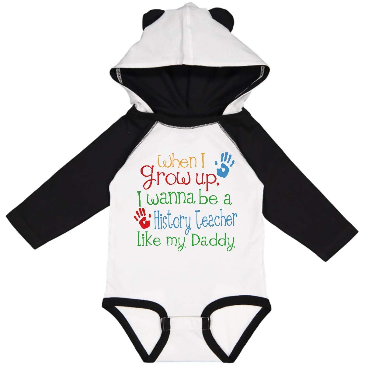 Inktastic History Teacher Like Daddy Long Sleeve Baby Bodysuit - Perfect Gift for Teacher Appreciation & Family Matching Outfits