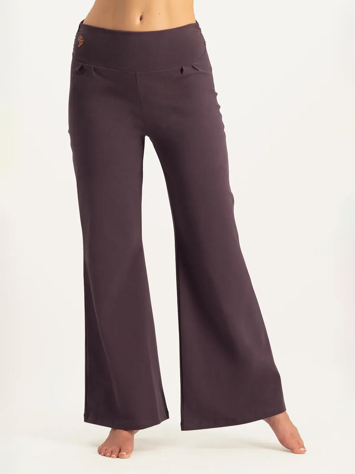 Urban Goddess Maeve Wide Leg Yoga Pants for Women - Comfortable High Waisted Lounge Pants in Berry Color - Perfect for Yoga, Pilates, Workout & Casual Wear