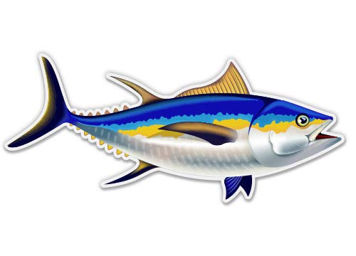 Vibrant Tuna Fish 12-Inch Vinyl Sticker - Waterproof Decal for Laptops, Cars, Tumblers & DIY Crafts