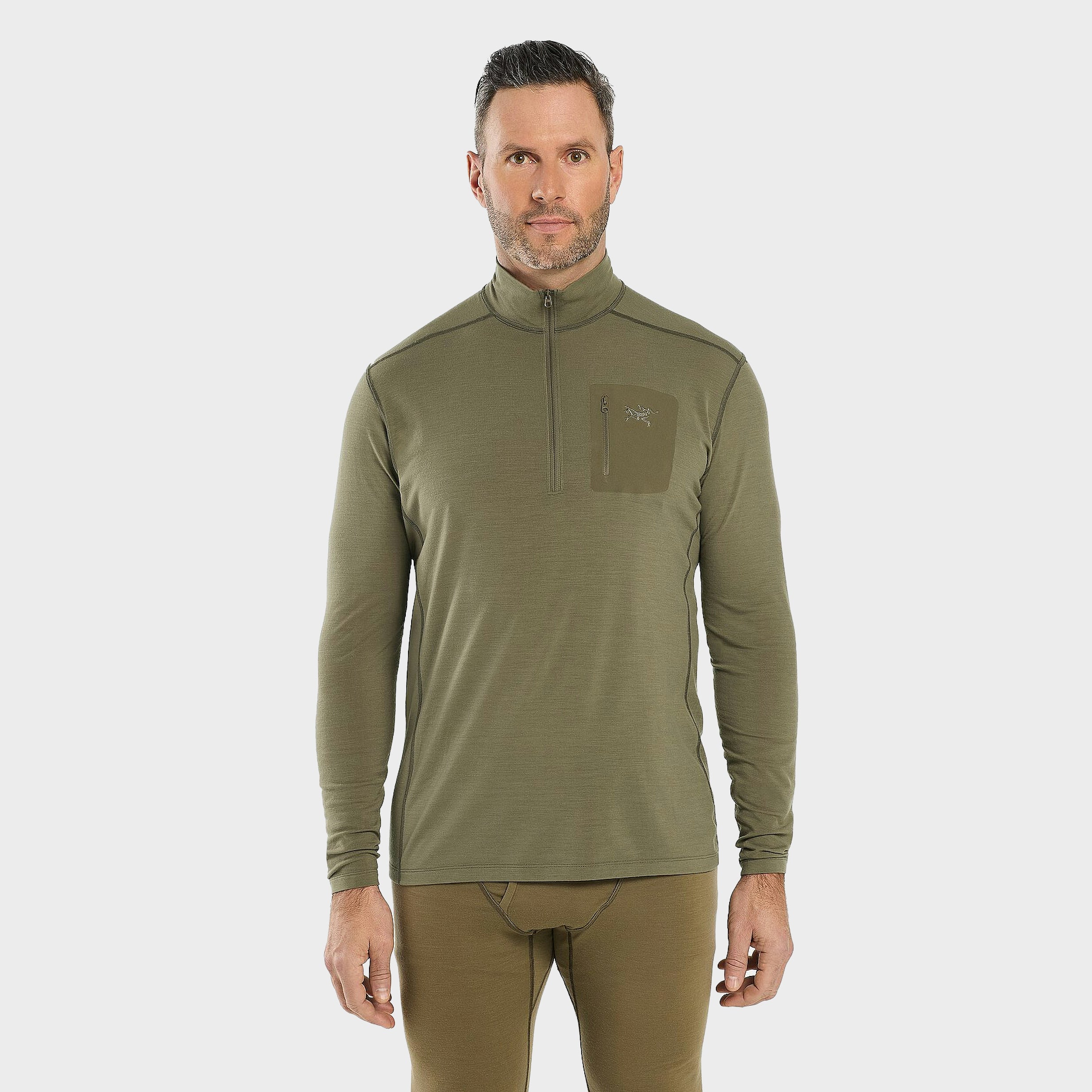 Arc'teryx LEAF Cold WX Zip Neck AR Wool Men's Base Layer - Thermal Underwear for Extreme Cold Weather - Perfect for Hiking, Skiing & Outdoor Adventures (Like New Condition)