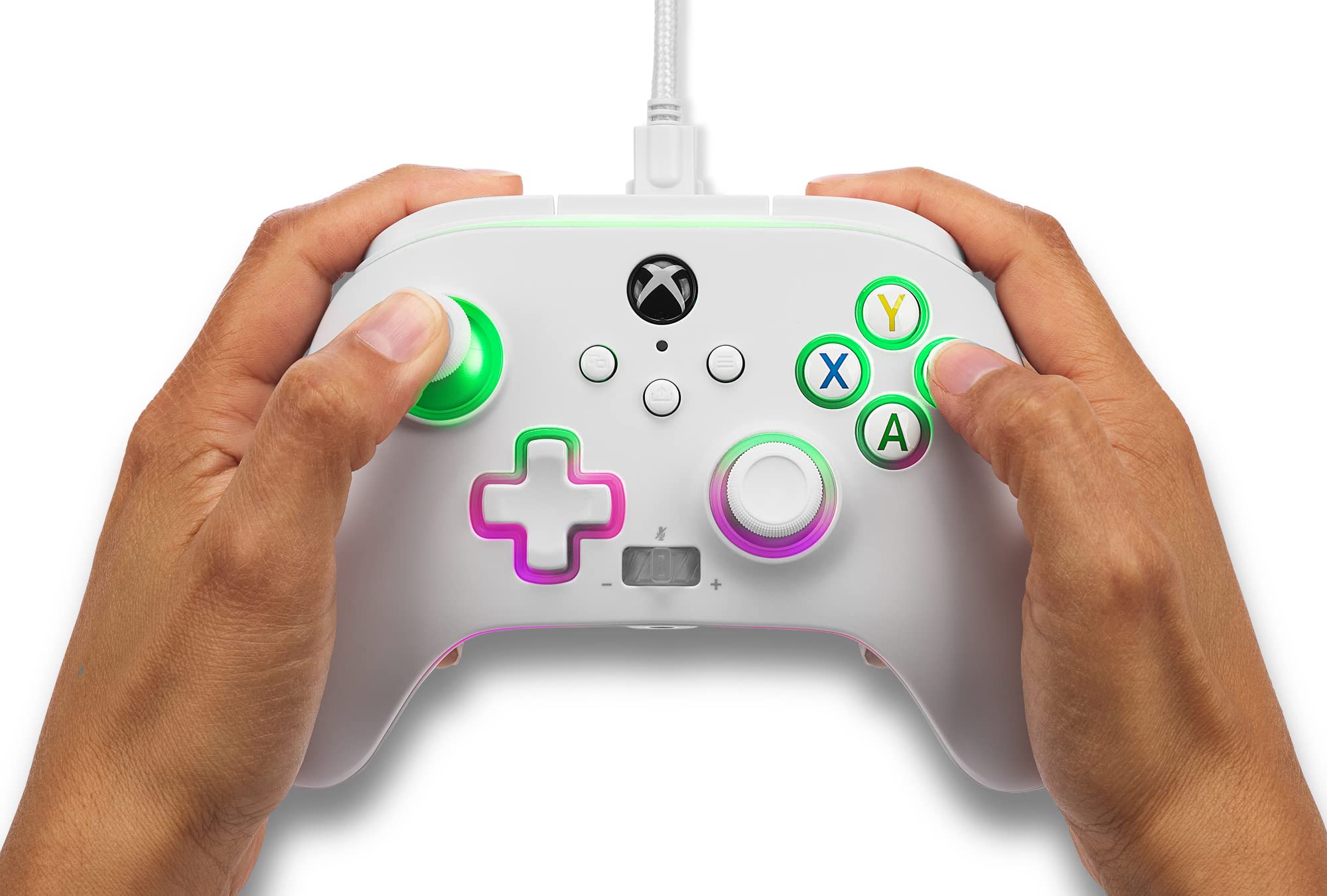 PowerA Spectra Infinity Enhanced Wired Controller for Xbox Series X|S - White (Amazon Exclusive) | Premium Gaming Experience for Competitive Play & Long Sessions