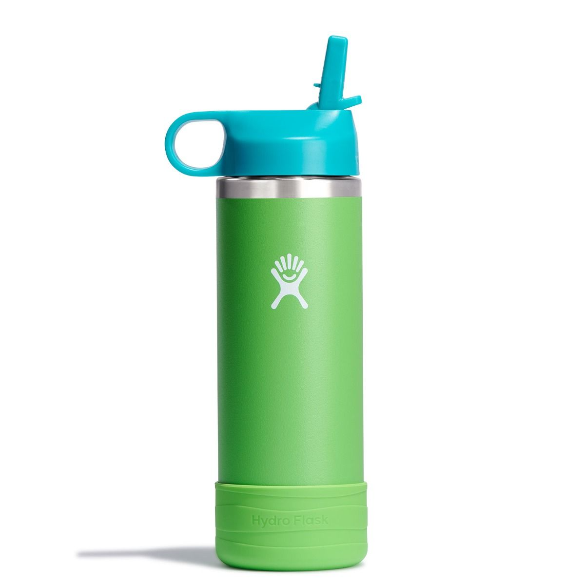 18 oz Kids Wide Mouth Straw Water Bottle with Leak-Proof Cap & Protective Boot - Perfect for School, Sports, and Outdoor Activities