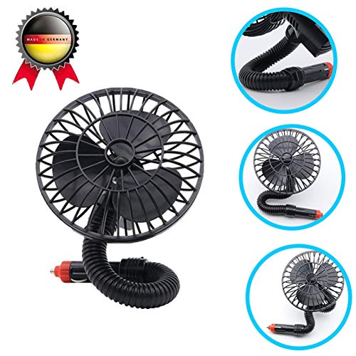12V Portable Car Cooling Fan - Electric Engine Cooling Fan for Summer Travel & Road Trips - Compact & Powerful Auto Cooling Solution for Cars, Trucks & SUVs