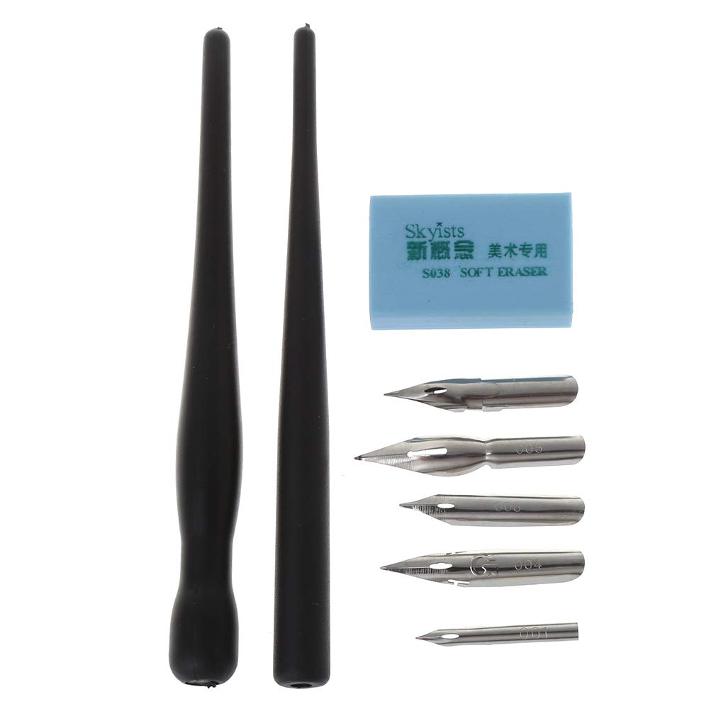 Keaiduoa Manga Dip Pen Holder Set with 5 Nibs - Professional Comic Drawing, Painting & Calligraphy Kit for Artists, Illustrators & Beginners | Perfect for Manga Art, Sketching & Hand Lettering