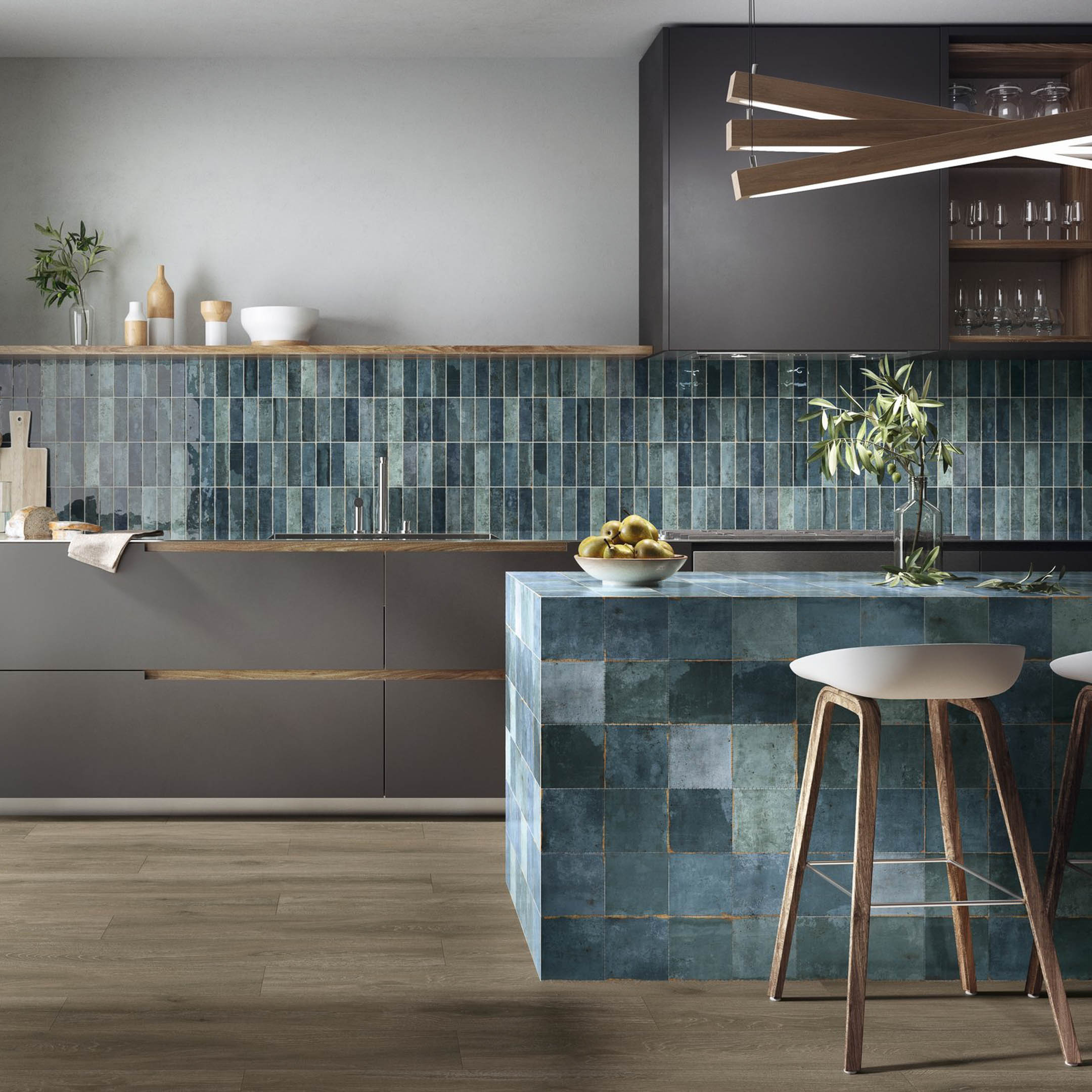 Premium Tennessee Zellige 2x6 Subway Wall Tile - Handmade Ceramic Backsplash Tile for Kitchen, Bathroom & Shower - Waterproof & Durable Glossy Finish