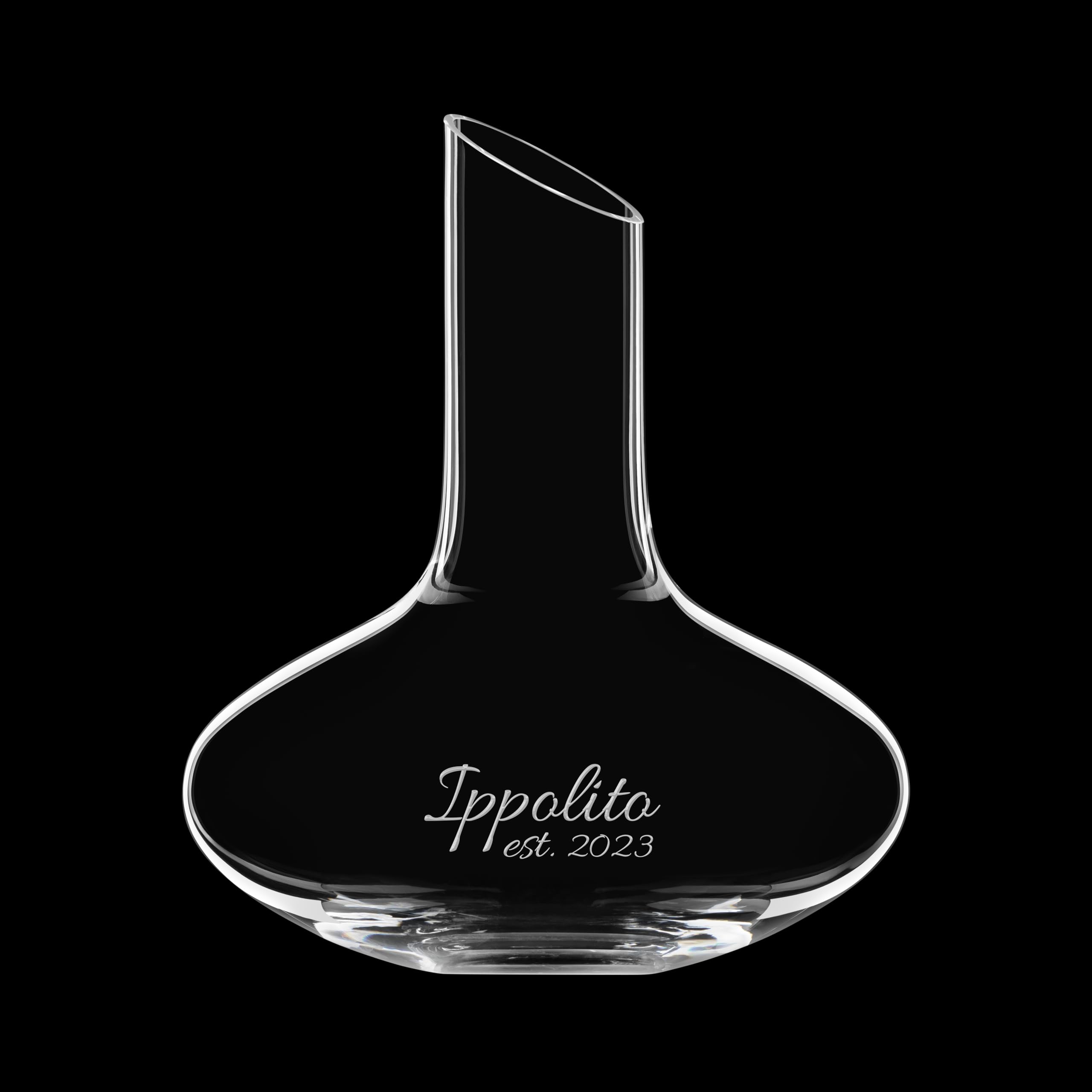 Orrefors Personalized Enjoy Decanter - Custom Engraved 34oz Modern Crystal Wine Decanter for Red & White Wine - Elegant Gift for Wine Lovers - Perfect for Dinner Parties, Anniversary Gifts & Home Bar Decor