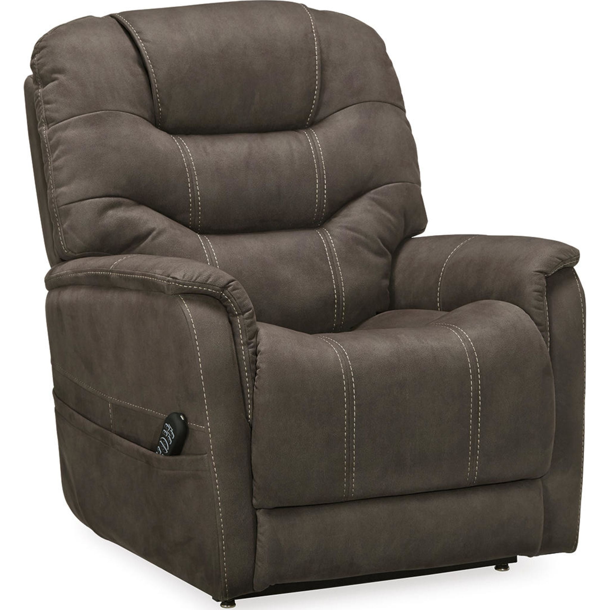 Ballister Power Lift Recliner Chair - Espresso Brown Leather Reclining Sofa with Remote Control for Elderly & Mobility Assistance - Perfect for Living Room, Bedroom & Home Theater Relaxation