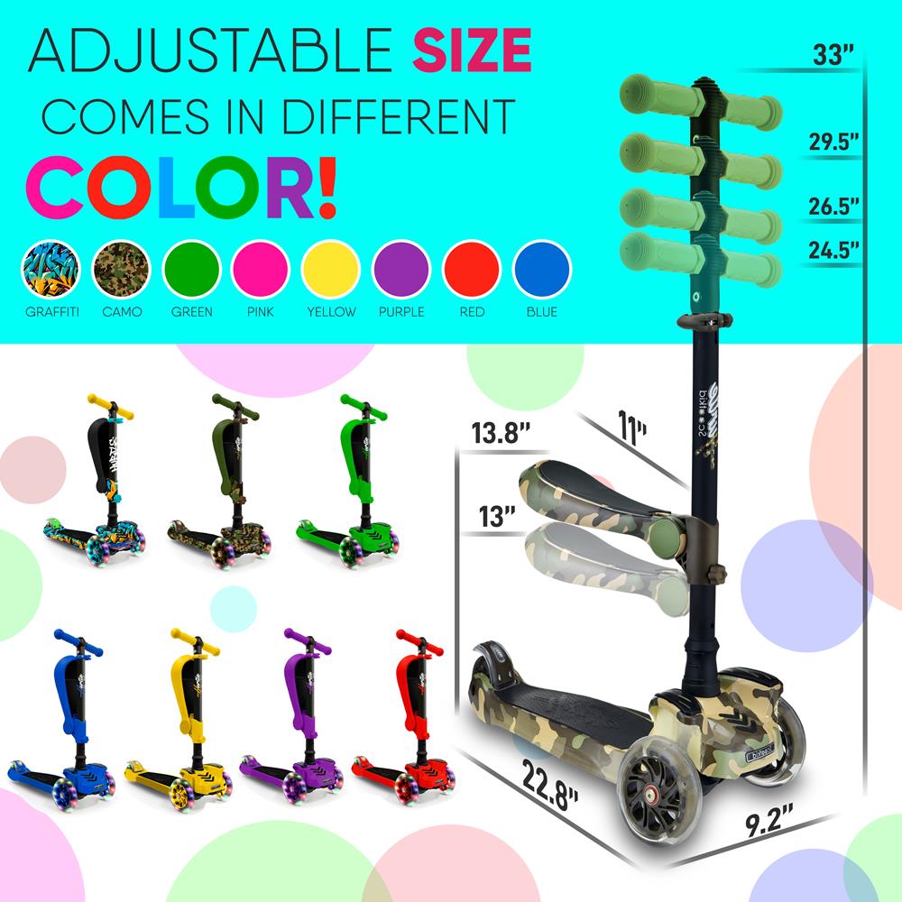 Mini Kids Toy Scooter - Lightweight Foldable Scooter for Children Ages 3-8 - Perfect for Outdoor Play, Park Rides & Backyard Fun