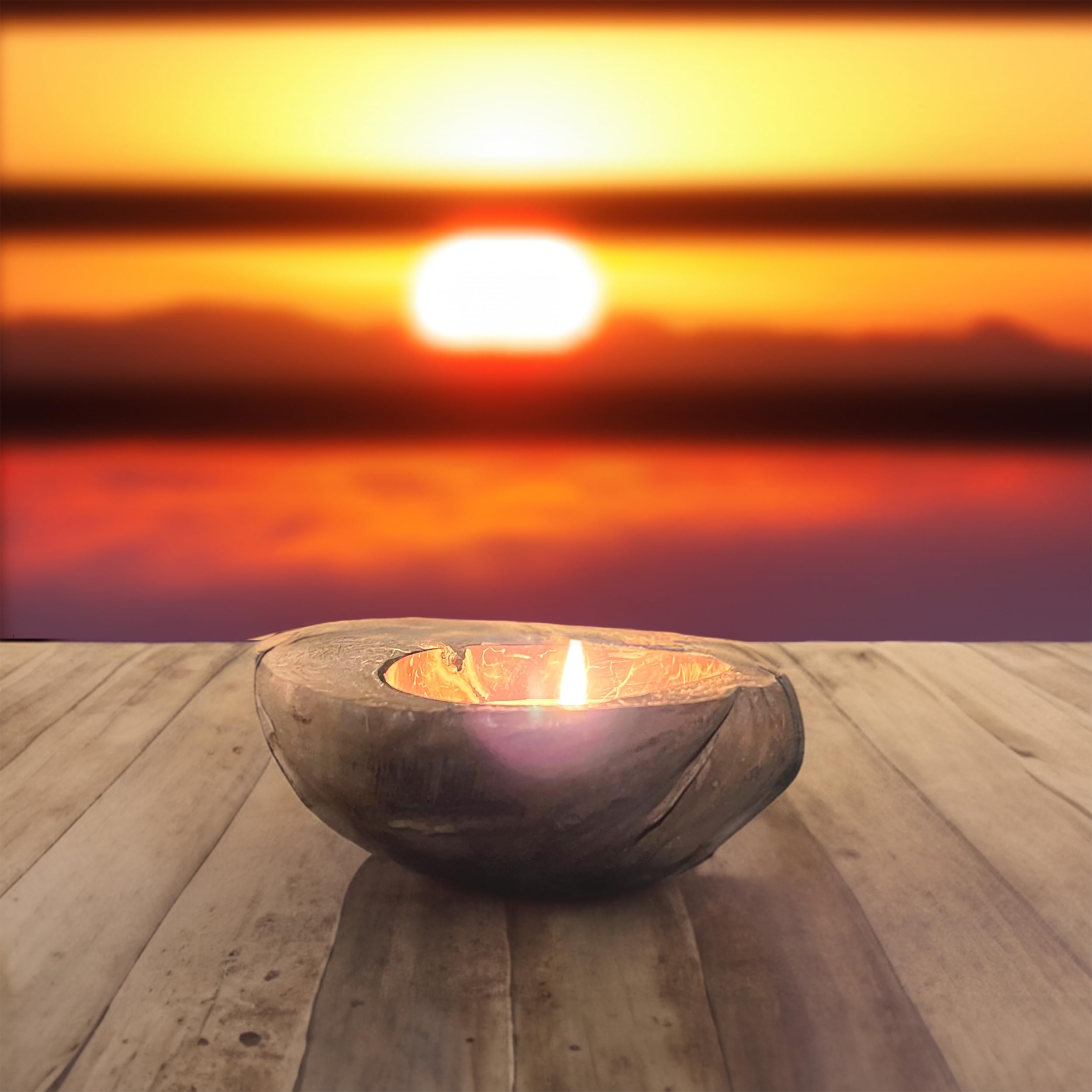 CK Organic Coconut Husk Scented Citronella Candle - 100% Soy Wax with Cotton Wick for Clean Burning | Home Décor, Mosquito Repellent & Relaxing Gift for Outdoor Patio, Garden & Indoor Spaces
