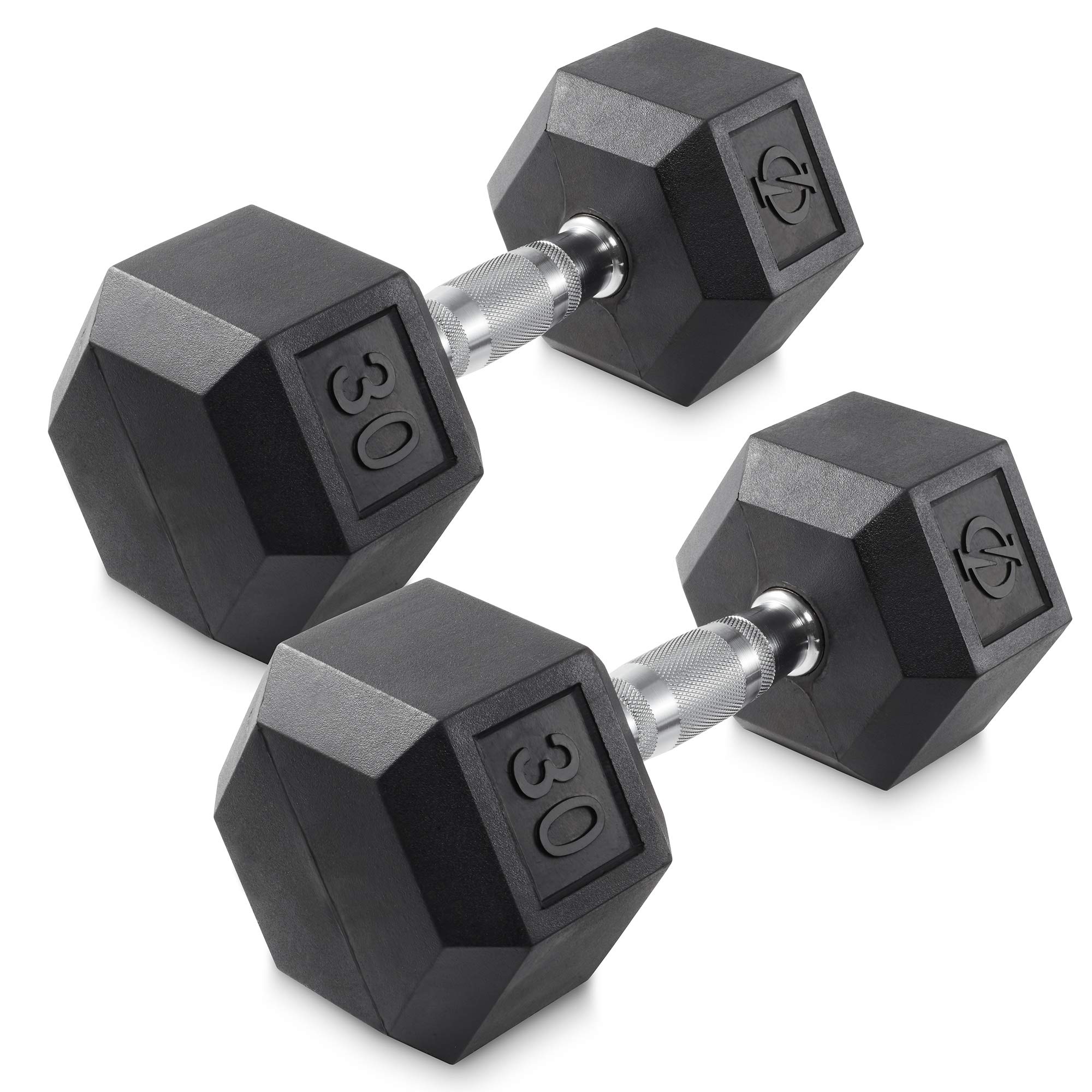 Premium Rubber Coated Hex Dumbbell Set - Non-Slip Grip for Strength Training, Home Gym, and Fitness Workouts