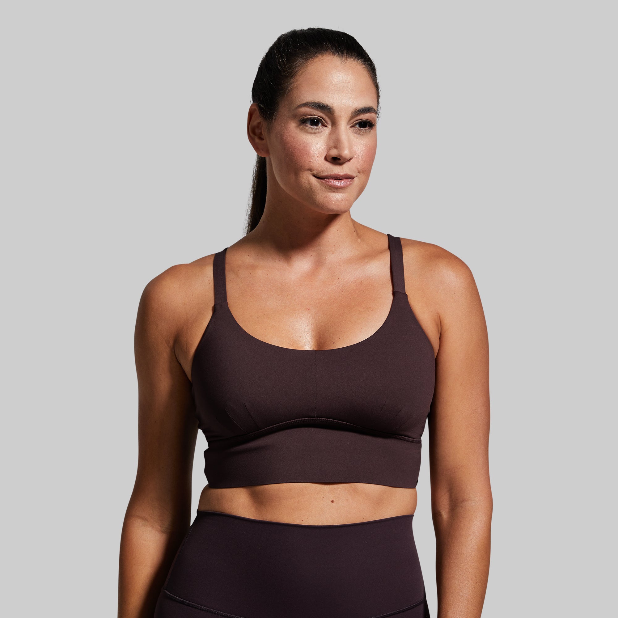 Best High Support Sports Bra for Women - Deep Plum - Perfect for Running, Yoga & Gym Workouts