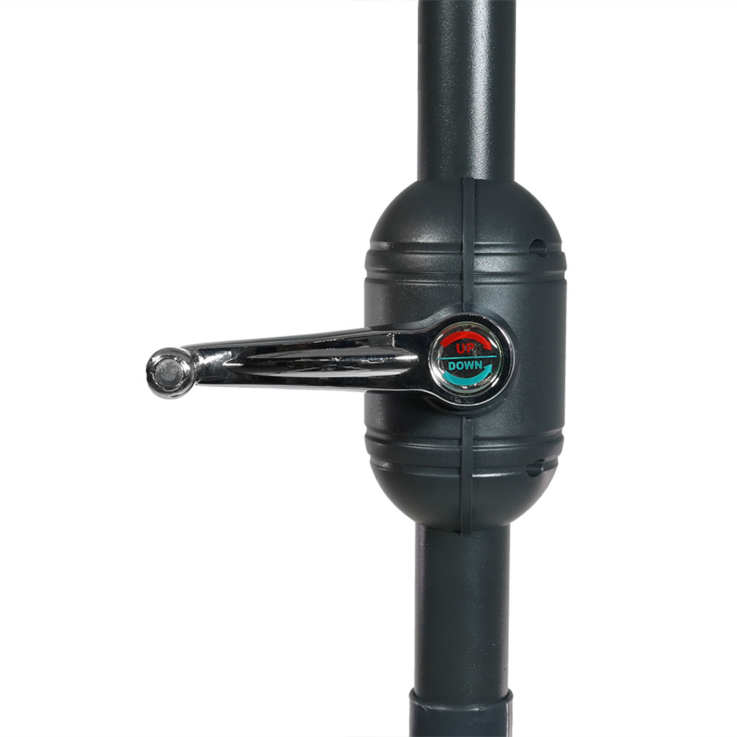 Sunnydaze 9-Foot Striped Outdoor Patio Umbrella with Push Button Tilt & Easy Crank Lift - Perfect for Poolside, Backyard, Garden, and Deck Shade