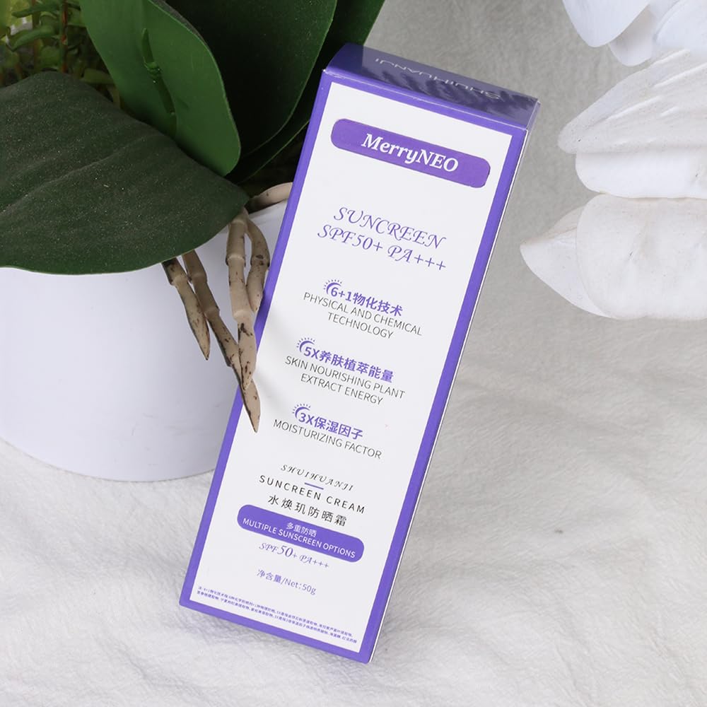 Broad Spectrum Sunscreen SPF 50 - Oxybenzone Free, Reef Safe, Water Resistant for 80 Minutes - Face & Body Sun Protection for Outdoor Activities, Beach, Swimming, Hiking and Daily Use