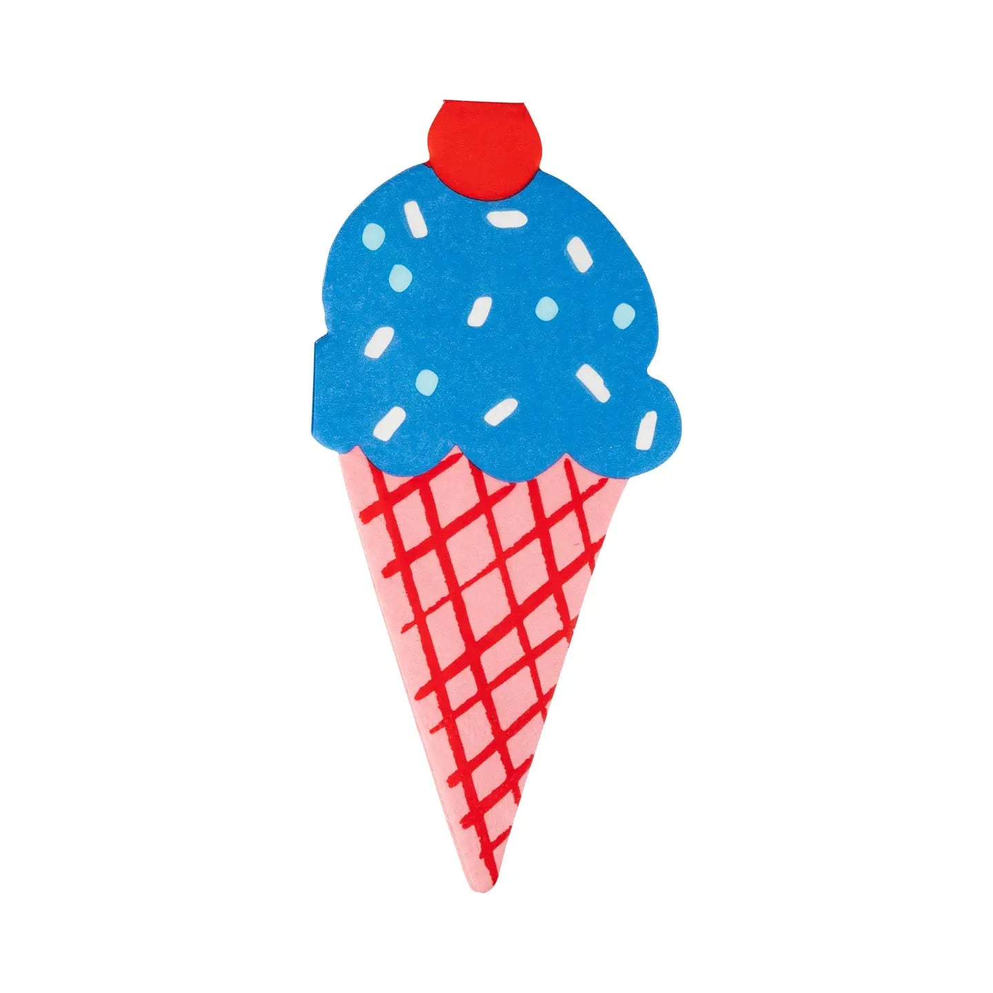 Premium Ice Cream Shaped Dinner Napkins - 50 Pack Cute Dessert-Themed Paper Napkins for Birthday Parties, Baby Showers & Ice Cream Socials