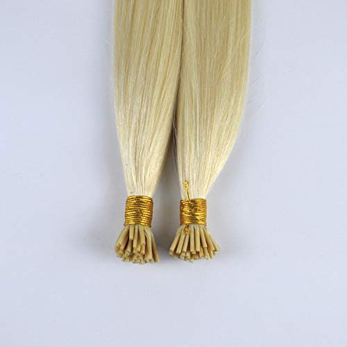 100% Remy Human Hair Extensions 24 Inches Blonde - 100g 1g/s 100s I-Tip Hair Extensions for Length & Volume | Perfect for Daily Styling, Parties & Special Occasions