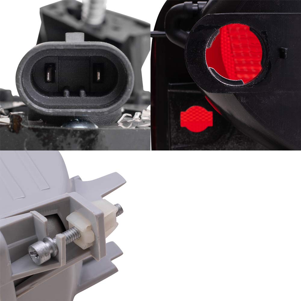 Brock Replacement Headlights Set - Driver & Passenger Side Headlights, Park Signal Fog Lights, Tail Lights with Black Edge (6-Piece) Compatible with 1998-2004 Chevy S10 | Perfect for Night Driving & Vehicle Restoration