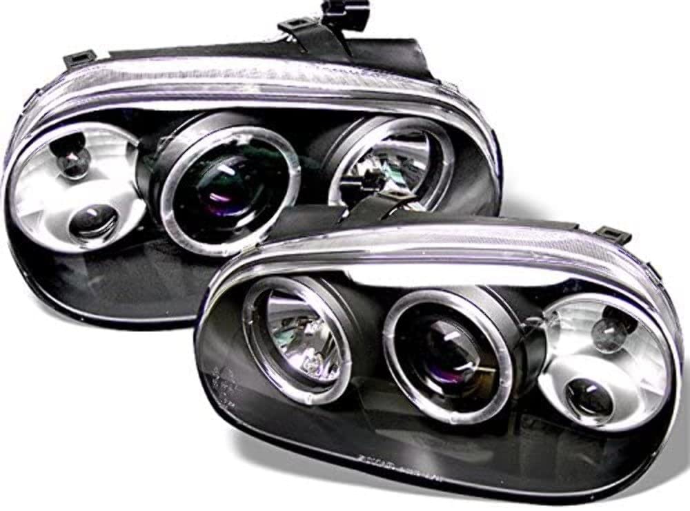 Spyder Auto 5012159 LED Halo Projector Headlights - Black/Clear - High-Performance Lighting for Trucks & SUVs - Upgrade Your Night Driving Safety