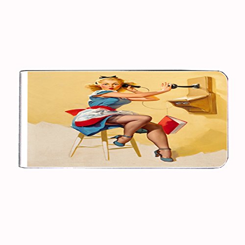 Vintage Retro Sexy Bridesmaid Party Money Clip with Pin Up Girl Design - Perfect for Bachelorette Parties, Weddings & 1950s Themed Events