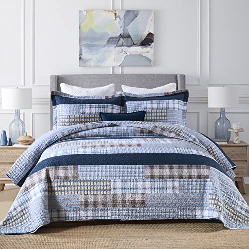 Blue/Beige/White