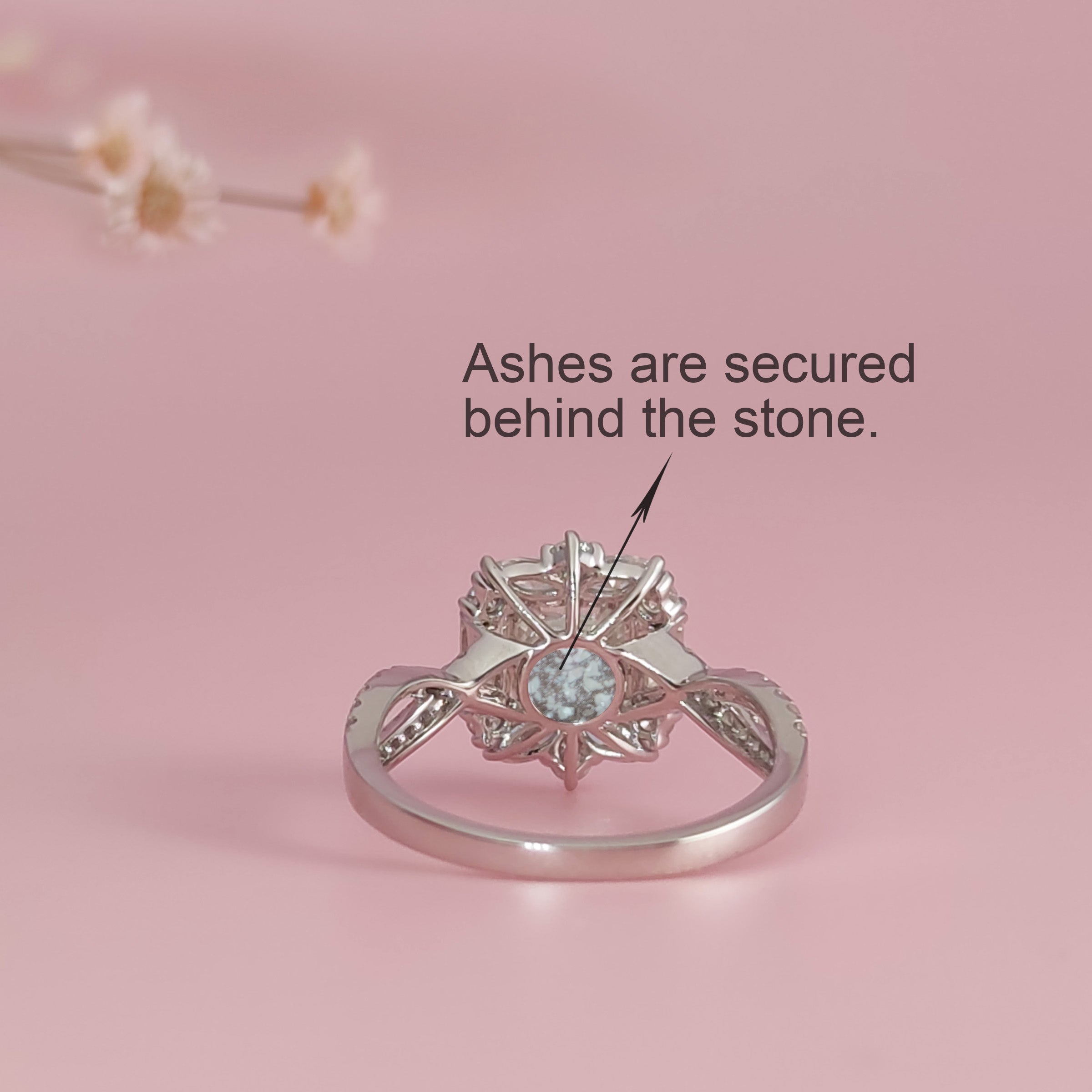 Regal Bloom: Asscher Cut Moissanite Ashes Ring - Elegant Wedding Band for Women, Perfect for Engagement, Anniversary & Special Occasions