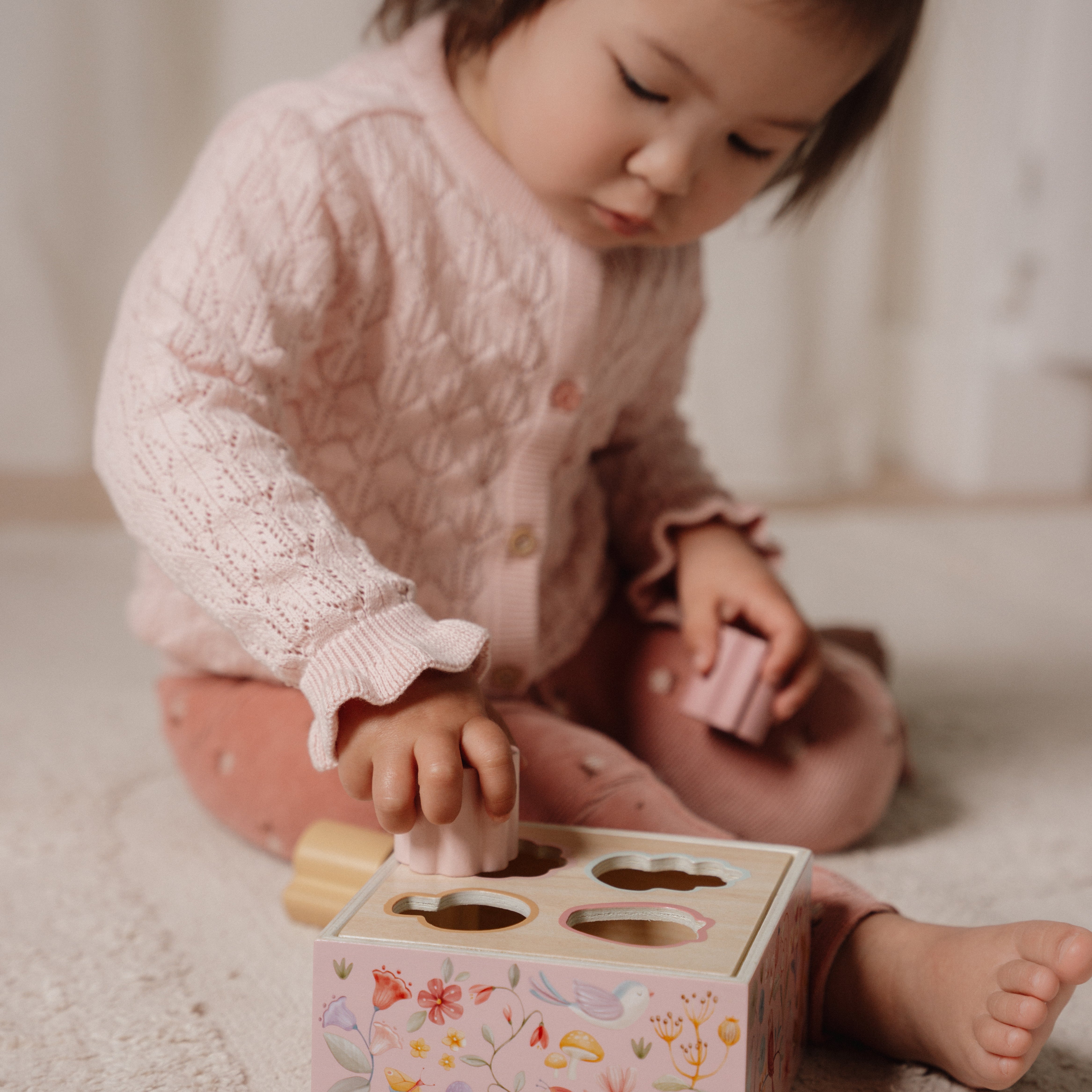 Fairy Garden Wooden Shape Sorter Toy - Montessori Learning Activity for Toddlers - Perfect for Early Childhood Education & Sensory Play