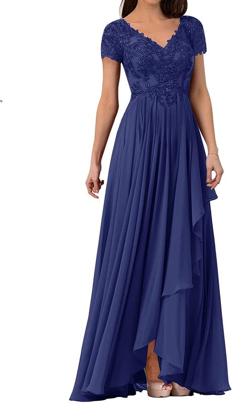 Elegant Mother of The Bride Dresses - Lace Formal Wedding Guest Gowns for Women, V-Neck Chiffon Evening Dress for Weddings, Parties & Special Occasions