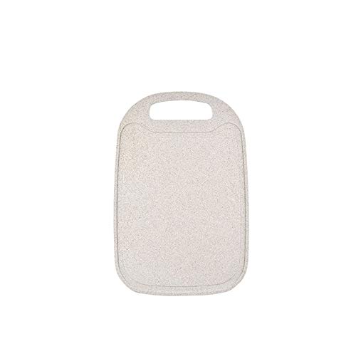 WOCOYO Plastic Cutting Board for Vegetables, Meat & Cheese - Large Non-Slip Kitchen Cutting Board with Grooved Handle & Durable Oil-Free Surface - Perfect for Meal Prep, Cooking & Food Presentation (White)