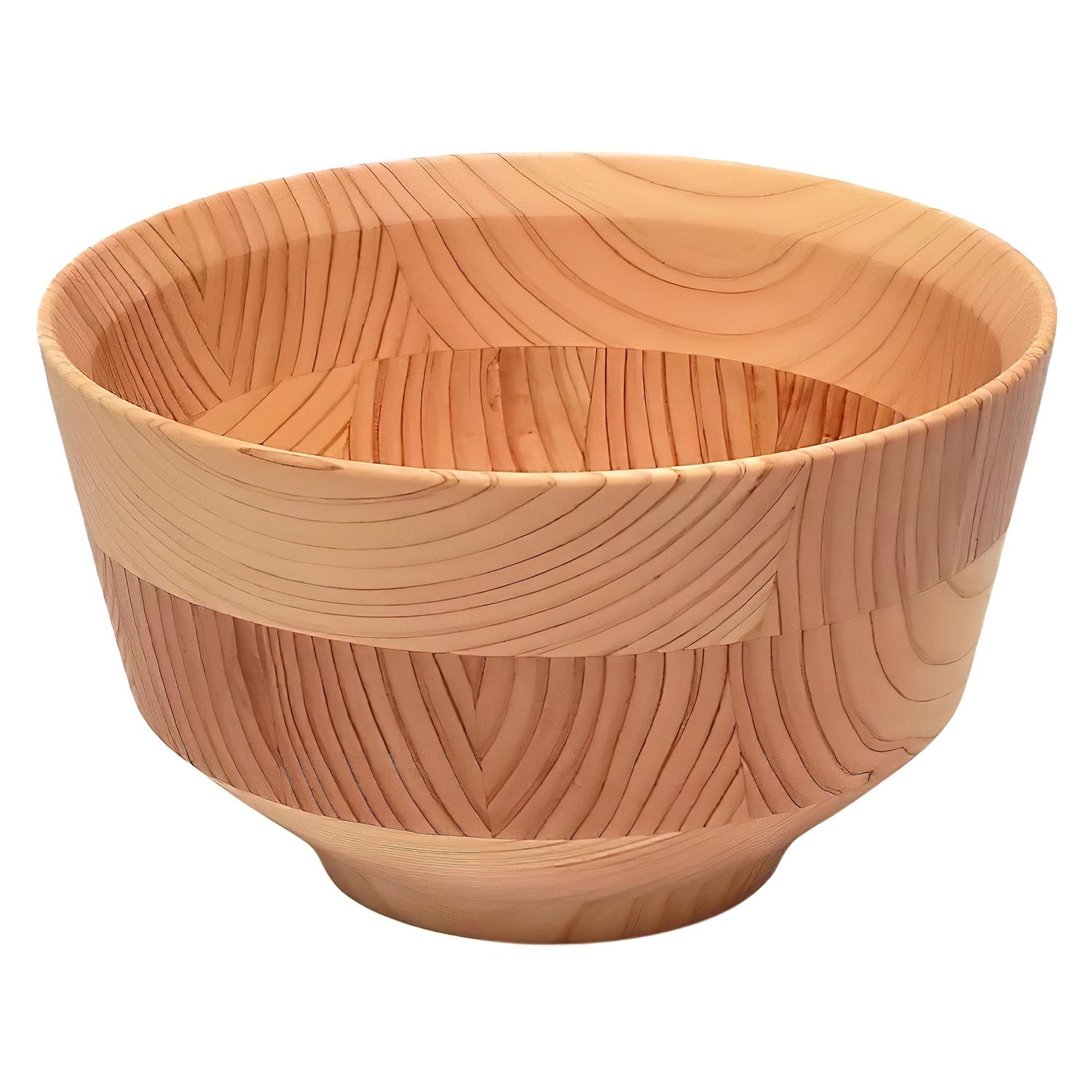 Handcrafted Yosegi Don Wooden Bowl - Traditional Japanese Lacquerware for Rice, Soup & Noodles - Perfect for Home Dining & Asian Cuisine Presentation